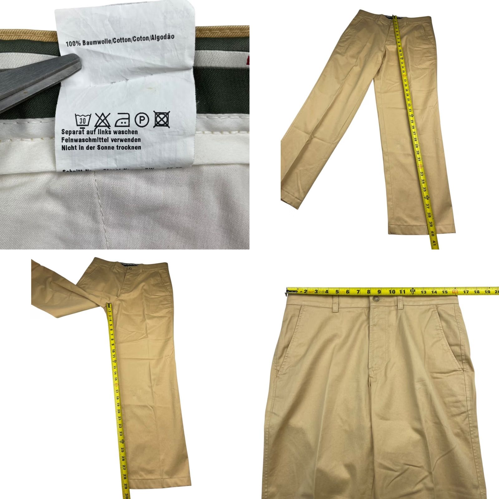 BRAX BRAX Men's Eric Chino Pants 33x30 Khaki/Tan Cotton Flat Front Casual Size US 33 - 8 Thumbnail