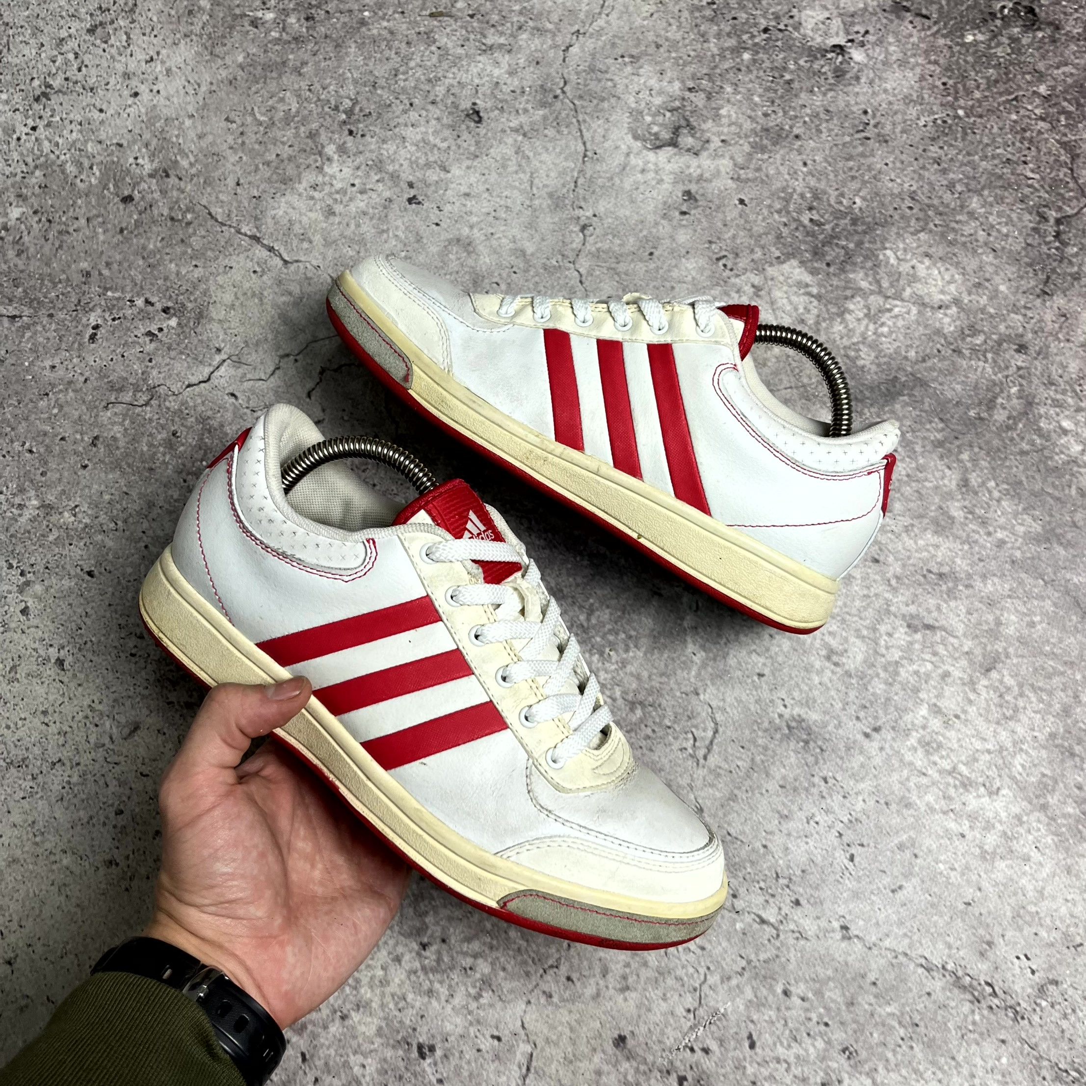 Adidas Y2K Adidas White Leather Low Top Sneakers Size US 7 EU 38 Size US 7 / IT 37 - 1 Thumbnail
