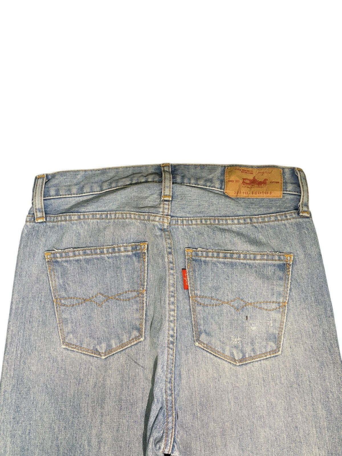 Hysteric Glamour Vintage Japanese Ungrid Faded Wash Distress Flare Jeans Size 28" / US 6 / IT 42 - 4 Thumbnail