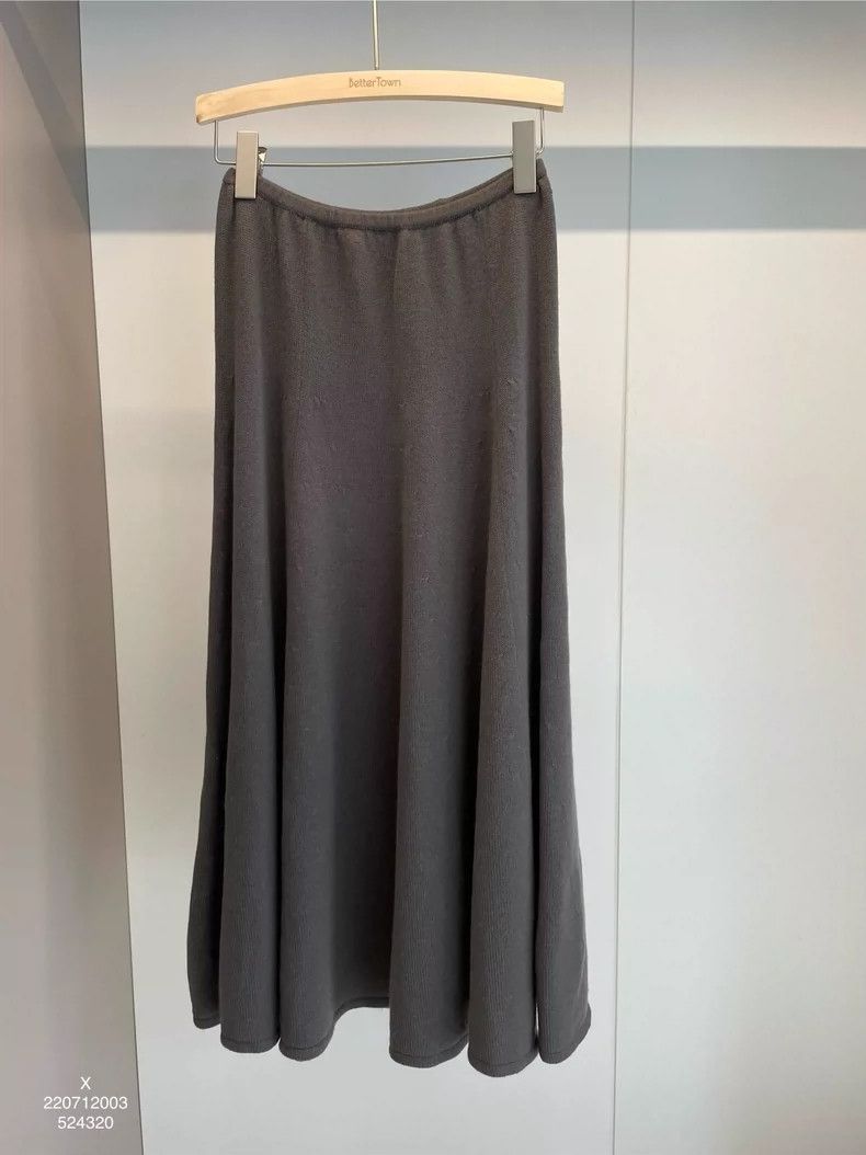 Loro Piana LORO PIANA Dark grey cashmere skirt Size 28" / US 6 / IT 42 - 1 Thumbnail