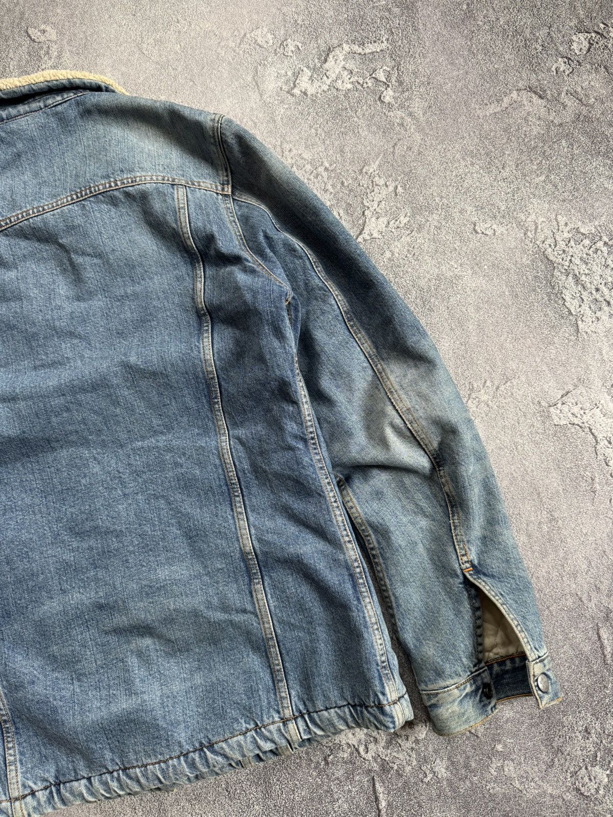 Nudie Jeans × Vintage Nudie Jeans co M denim Sherpa jacket lenny tangerine blue Size US M / EU 48-50 / 2 - 18 Thumbnail