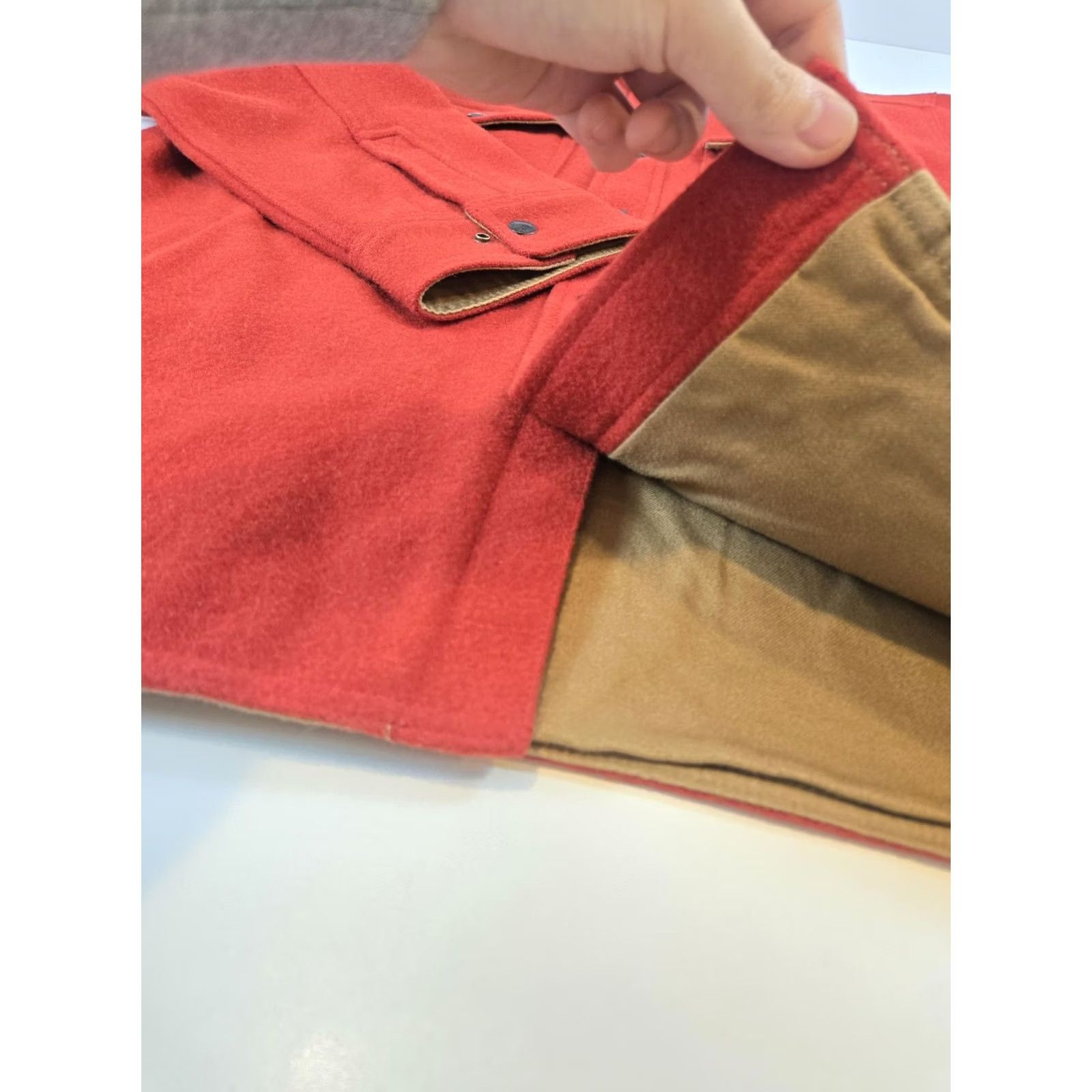 Filson Filson Wool Lined Jac-Shirt Jacket Mens Medium Red Oak Snap Front Workwear Coat Size US M / EU 48-50 / 2 - 3 Thumbnail