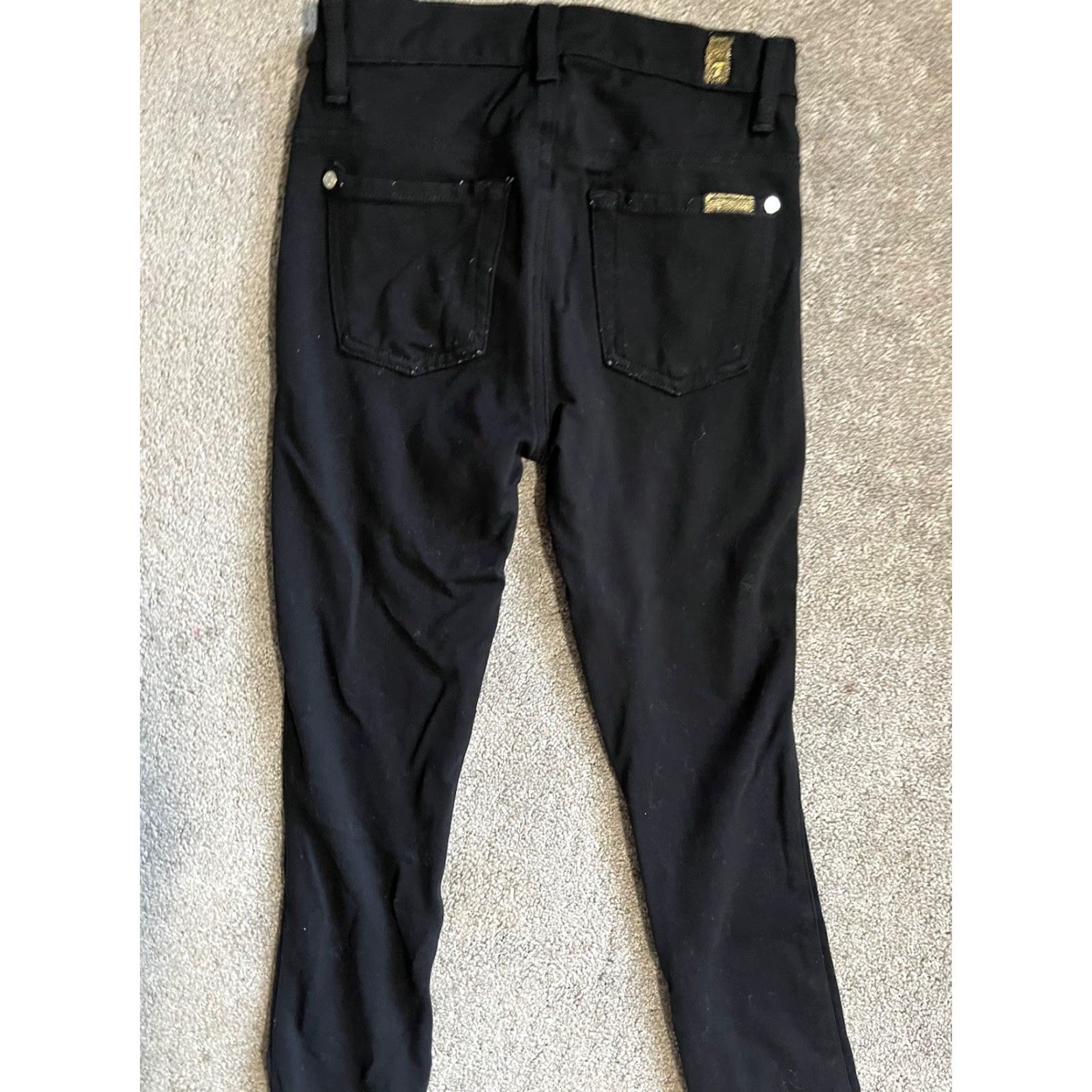 7 For All Mankind VINTAGE 7 For All Mankind Jeans Womens Black Denim Ankle Skinny Stretch 25 Adult Female Womens Size 42" / US 20 - 2 Thumbnail