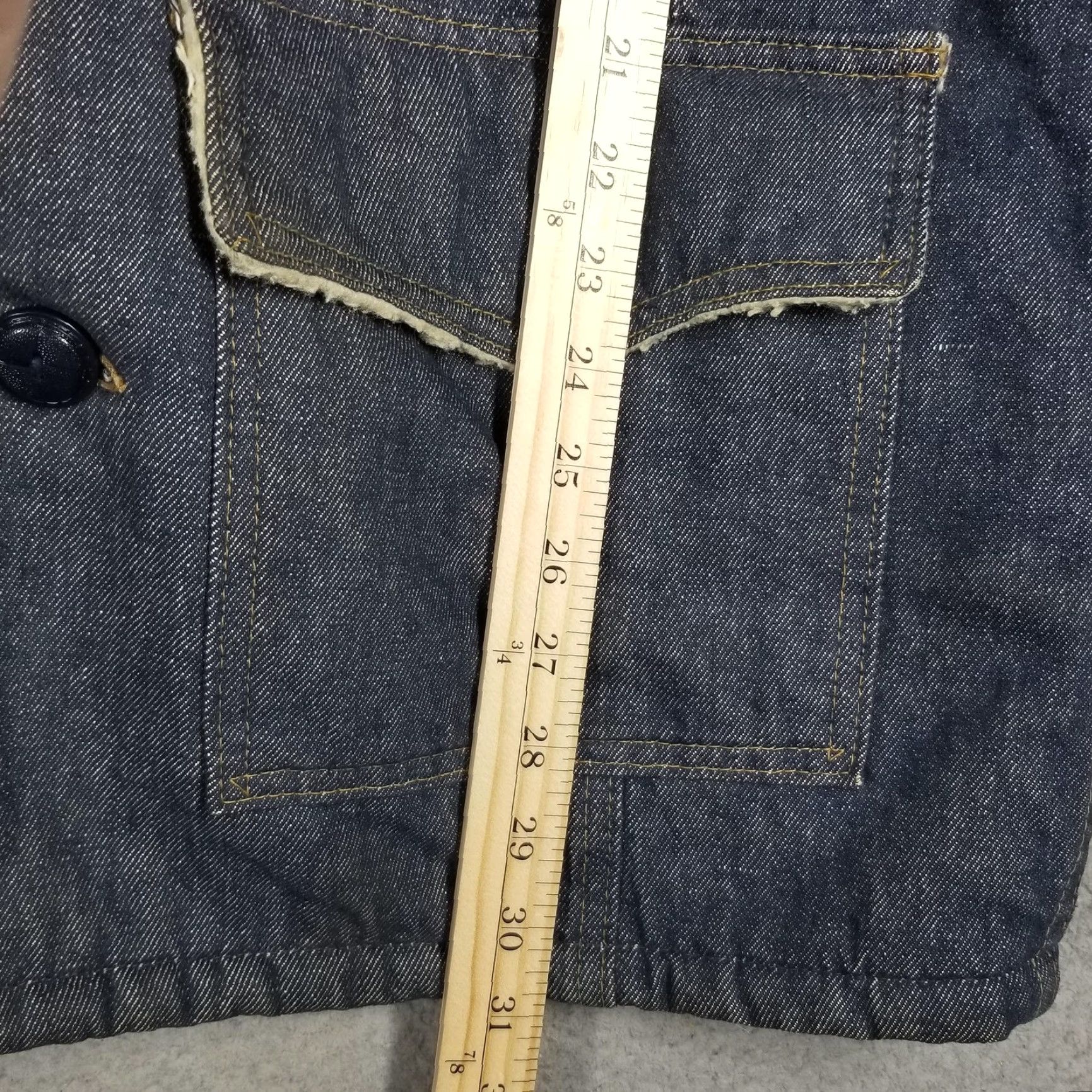 Sears VINTAGE Roebucks Jacket Mens 42R Blue Denim Sherpa Lined Western Coat Sears Size US XS / EU 42 / 0 - 6 Thumbnail