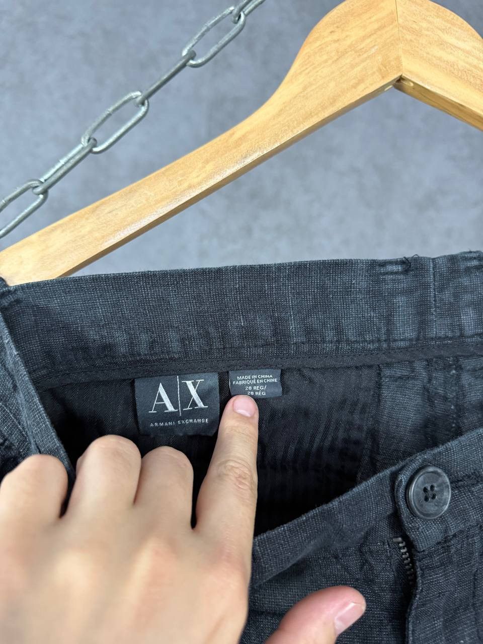 Armani Armani Exchange luxury designer linen pants Size US 28 / EU 44 - 4 Thumbnail