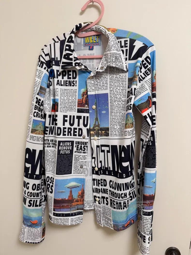 Walter Van Beirendonck walter van beirendonck Newspaper print shirt Size US M / EU 48-50 / 2 - 1 Thumbnail