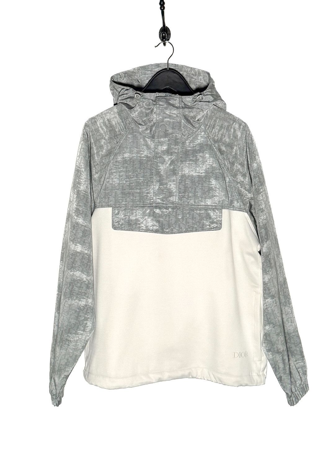 Dior Dior 2021 Grey Oblique Ivory Technical Hooded Anorak Jacket Size US L / EU 52-54 / 3 - 1 Thumbnail