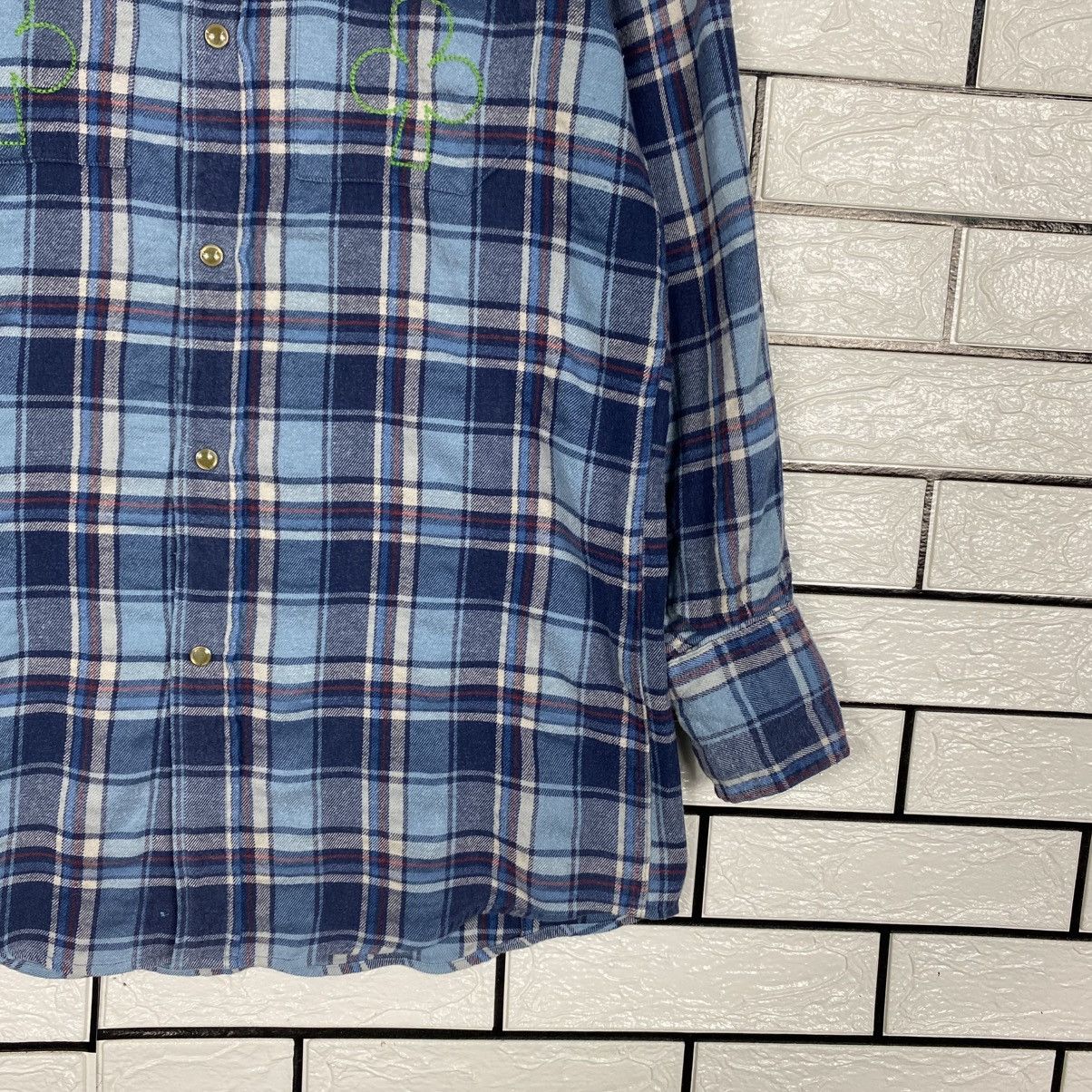 Buzz Rickson's 📌Vintage Flannel Jacket Button R Newbold Tartan Design Size US M / EU 48-50 / 2 - 6 Thumbnail