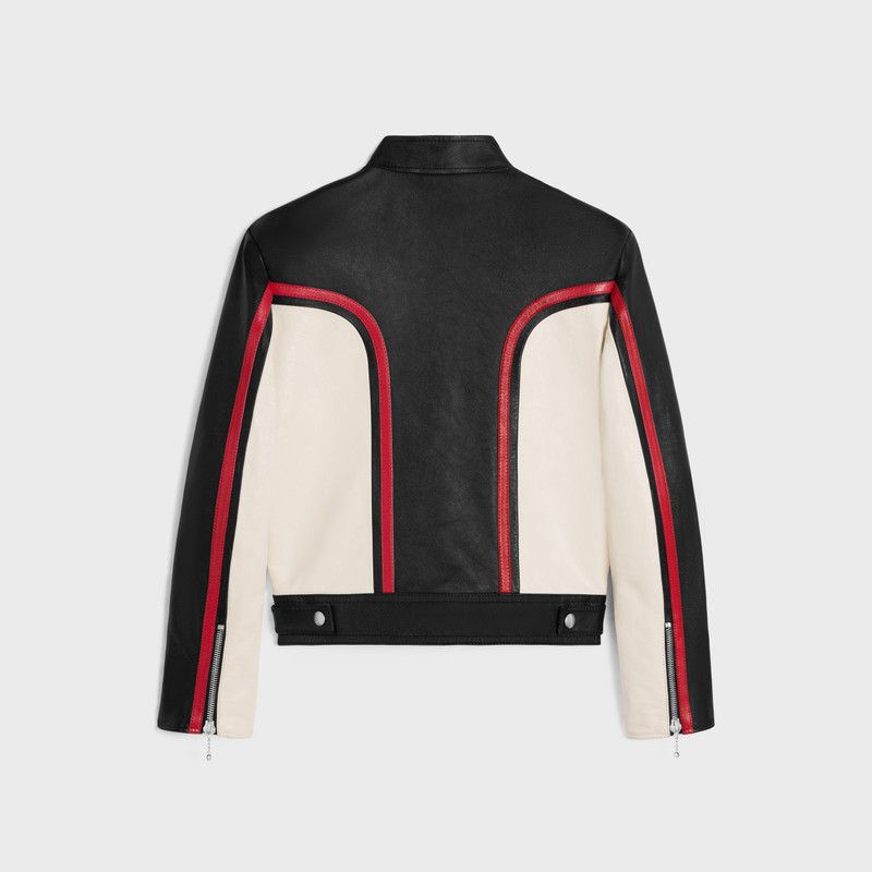 Celine o1w1db11225 2EI51280D Racer Blouson Jacket in Black/White Size M / US 6-8 / IT 42-44 - 2 Thumbnail