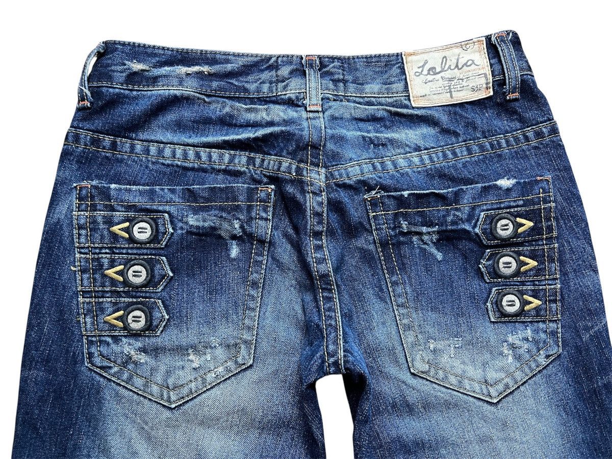 Le Grande Bleu (L.G.B.) Vintage Lolita distressed denim Size US 31 - 4 Thumbnail