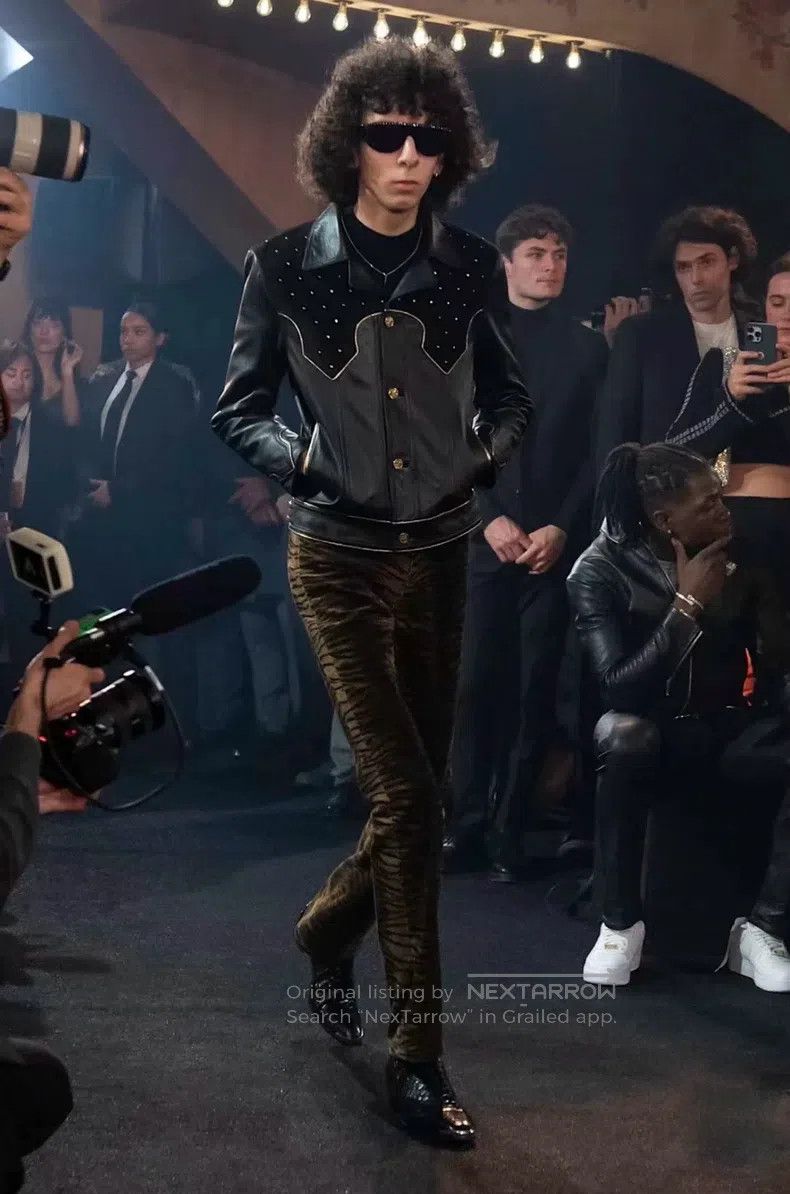 Celine CELINE Retro Electronic Rock Leather Jacket Size US M / EU 48-50 / 2 - 5 Thumbnail