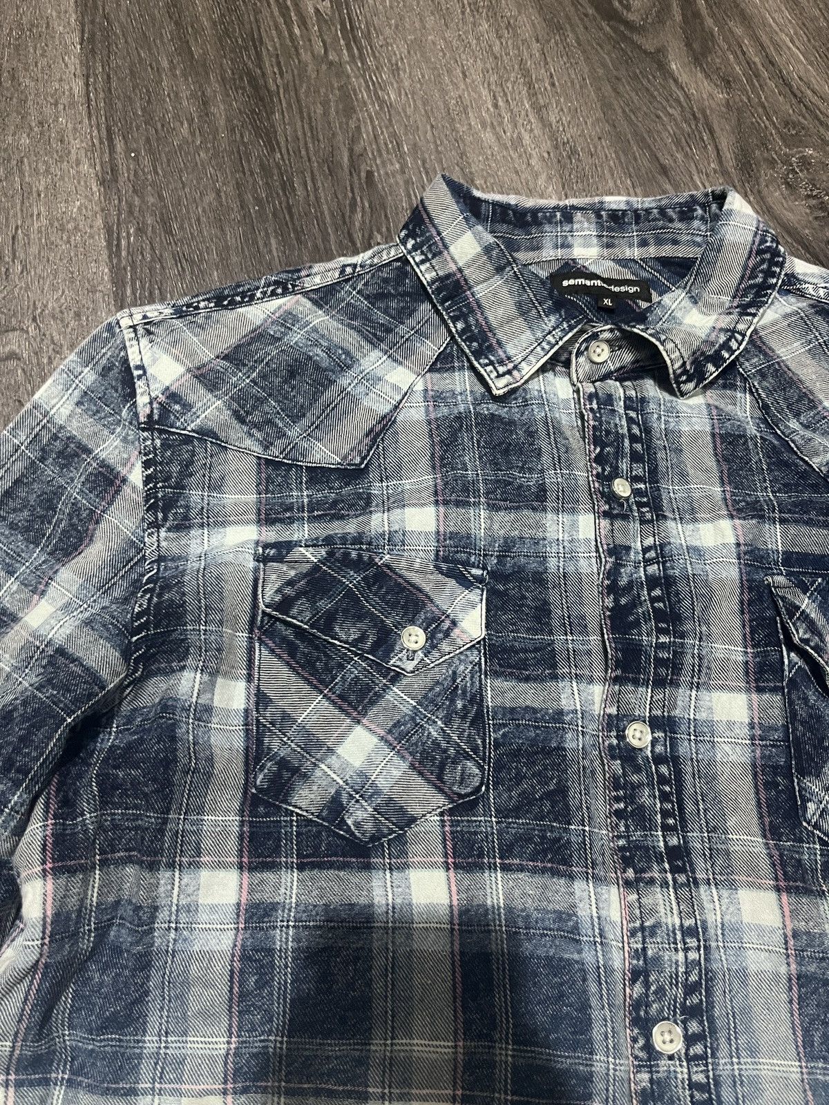 semanticdesign Rare Semantic Design Blue Denim Shirt Size L / US 10 / IT 46 - 4 Thumbnail