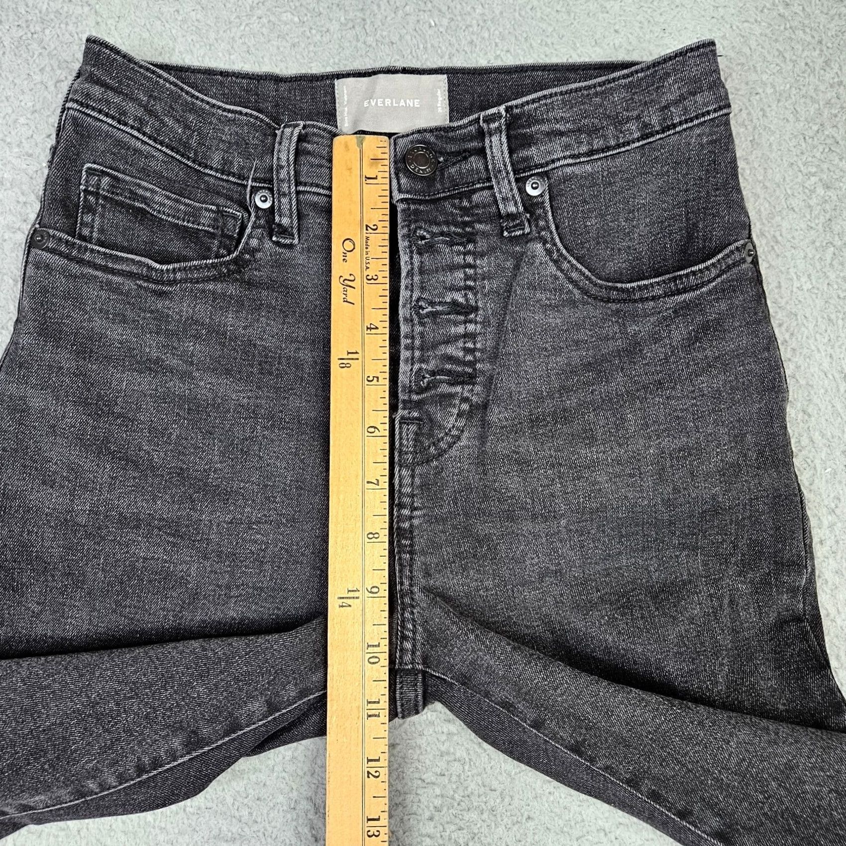 Everlane Everlane Jeans Regular Fit Denim Gray Dark Wash Mid Rise 28 Womens Size 28" / US 6 / IT 42 - 7 Thumbnail