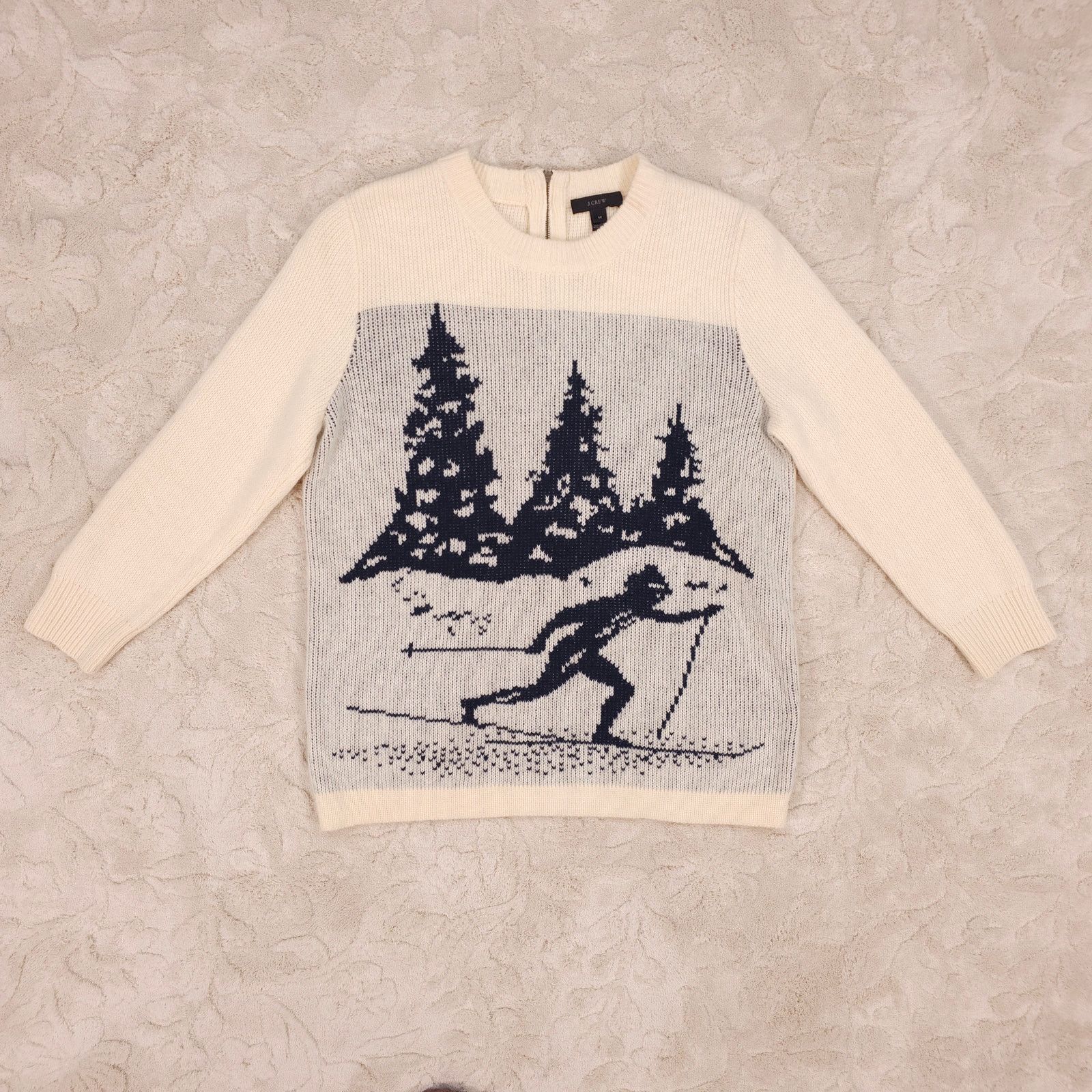J.Crew J. Crew Ski Motif Wool Sweater Sz Medium Size M / US 6-8 / IT 42-44 - 5 Thumbnail