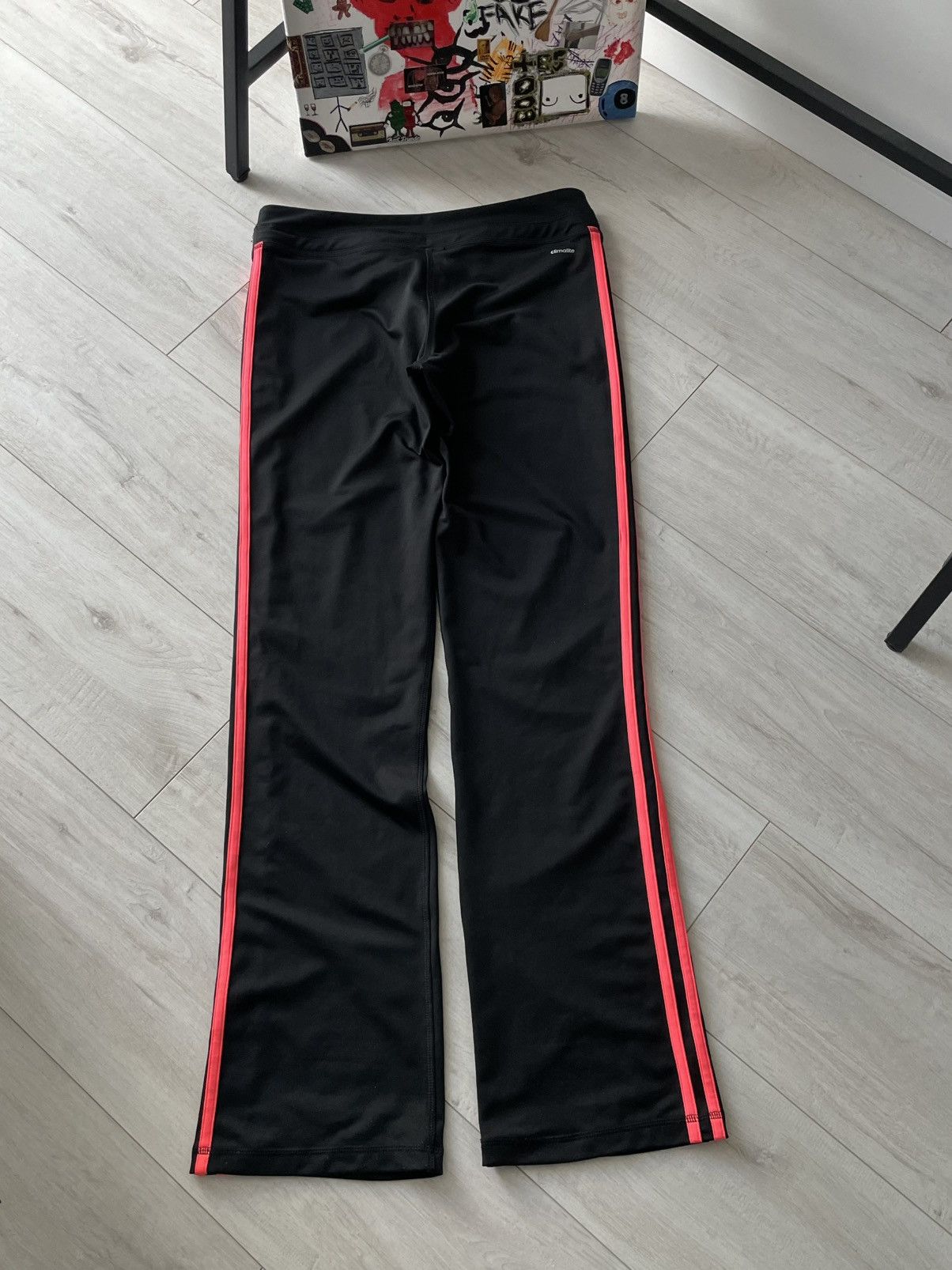Adidas Vintage Y2K Adidas 00’s Sweatpants Black/Pink RARE Size 26" / US 2 / IT 38 - 5 Thumbnail