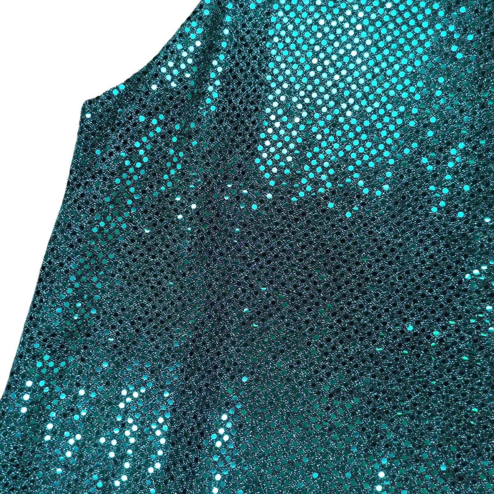 Vintage All That Jazz Sz S Teal Sequin A-Line Cocktail Swing Dress Size S / US 4 / IT 40 - 3 Thumbnail