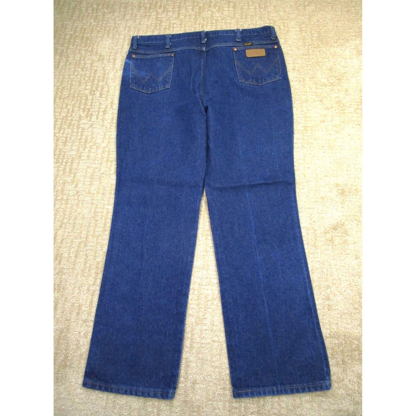 Wrangler Wrangler Jeans Men 42x32 Blue Cowboy Cut Slim Fit Western Pants Dark Wash Rodeo Jeans Mens Slim 936 Cowboy Cut Western Pants Denim Blue Wrangler Size US 42 / EU 58 - 3 Thumbnail