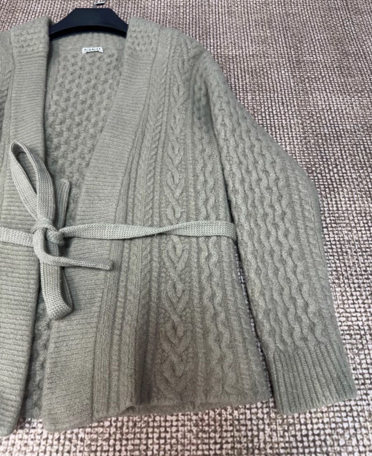 Auralee AURALEE Wool Cable Knit Cardigan | Heavyweight Knit K23 Size US L / EU 52-54 / 3 - 3 Thumbnail