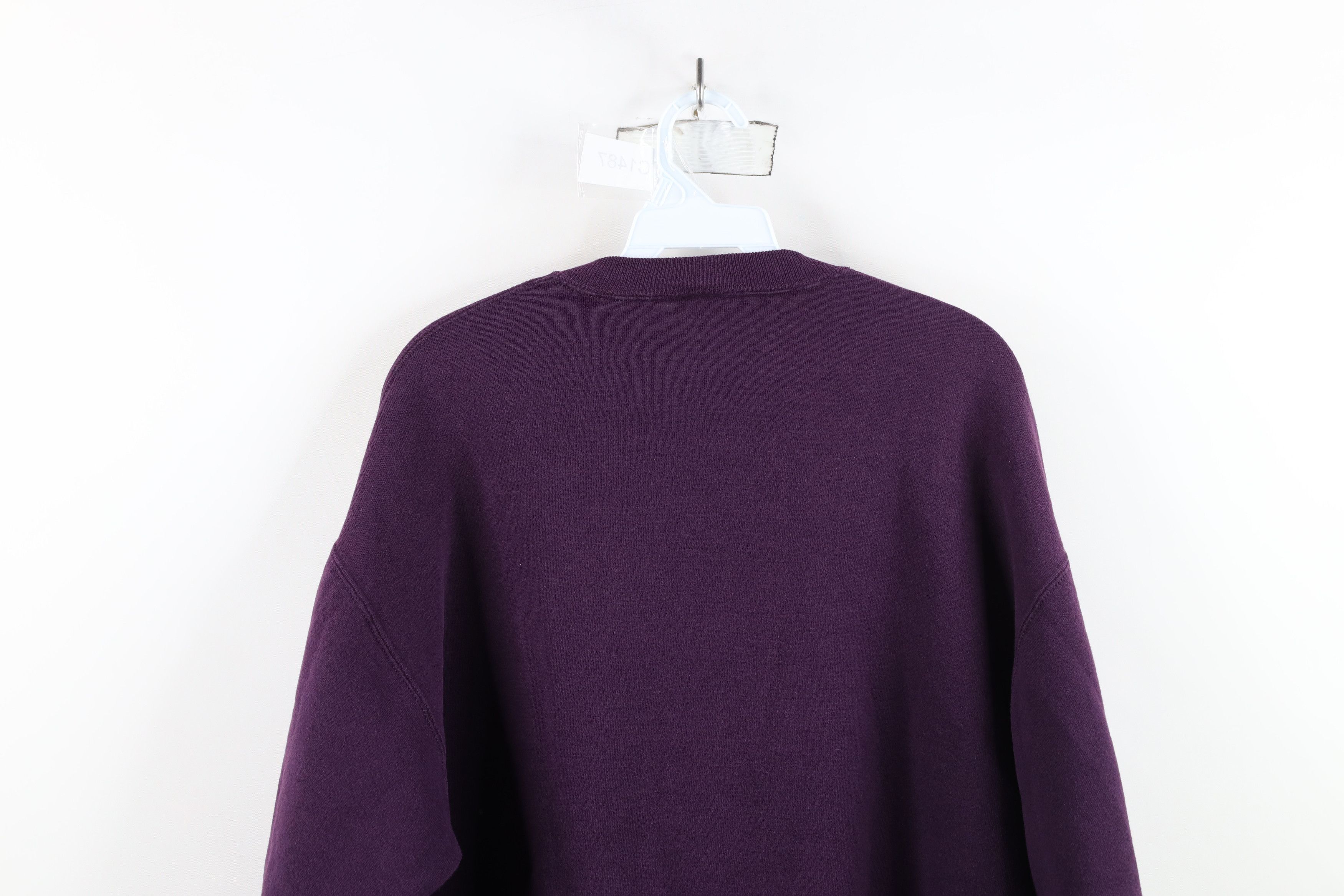 Vintage Vintage 90s Streetwear Crewneck Sweatshirt Eggplant USA Size US L / EU 52-54 / 3 - 12 Thumbnail