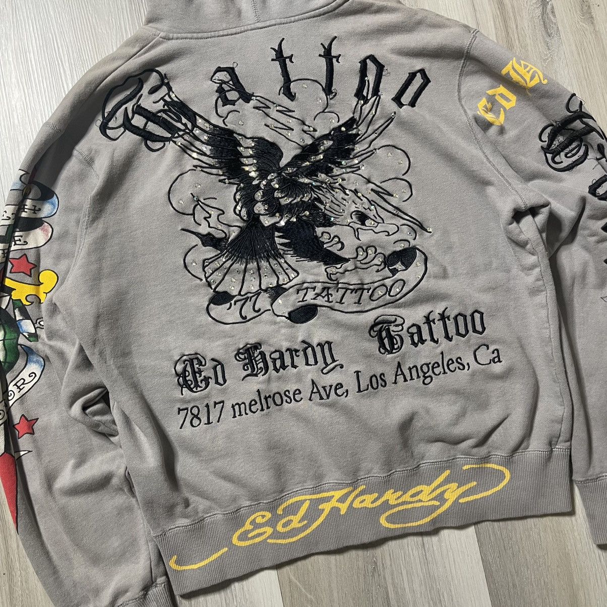 Ed Hardy Ed Hardy Y2K Tattoo Zip up Hoodie Size US XL / EU 56 / 4 - 5 Thumbnail