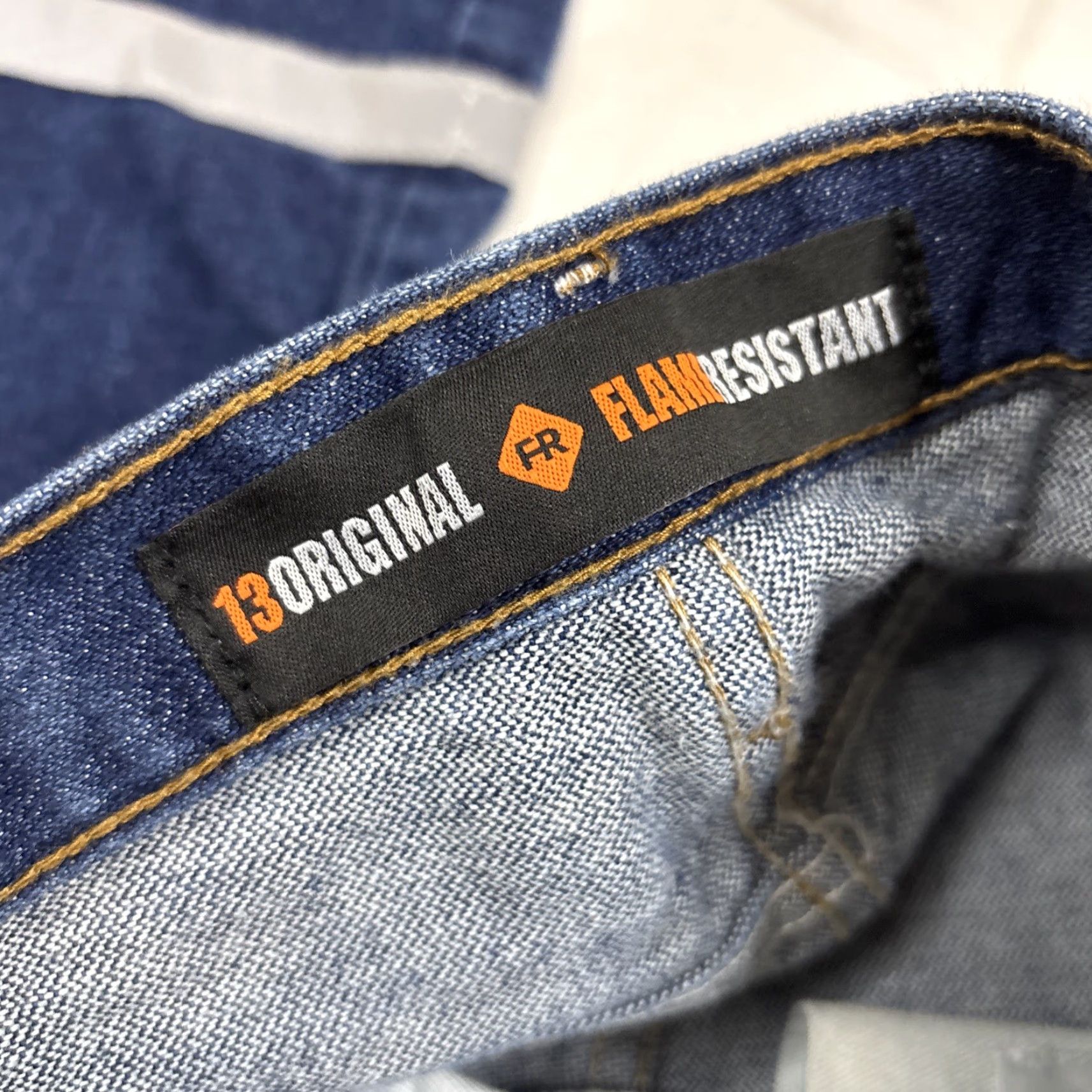 Wrangler Wrangler Jeans Mens 34x32 Blue FR13MWZ Cowboy Denim Western Welder FR Jeans Cowboy Cut Tapered Mens Blue 34x32 Wrangler 13MWZ Size US 34 / EU 50 - 5 Thumbnail
