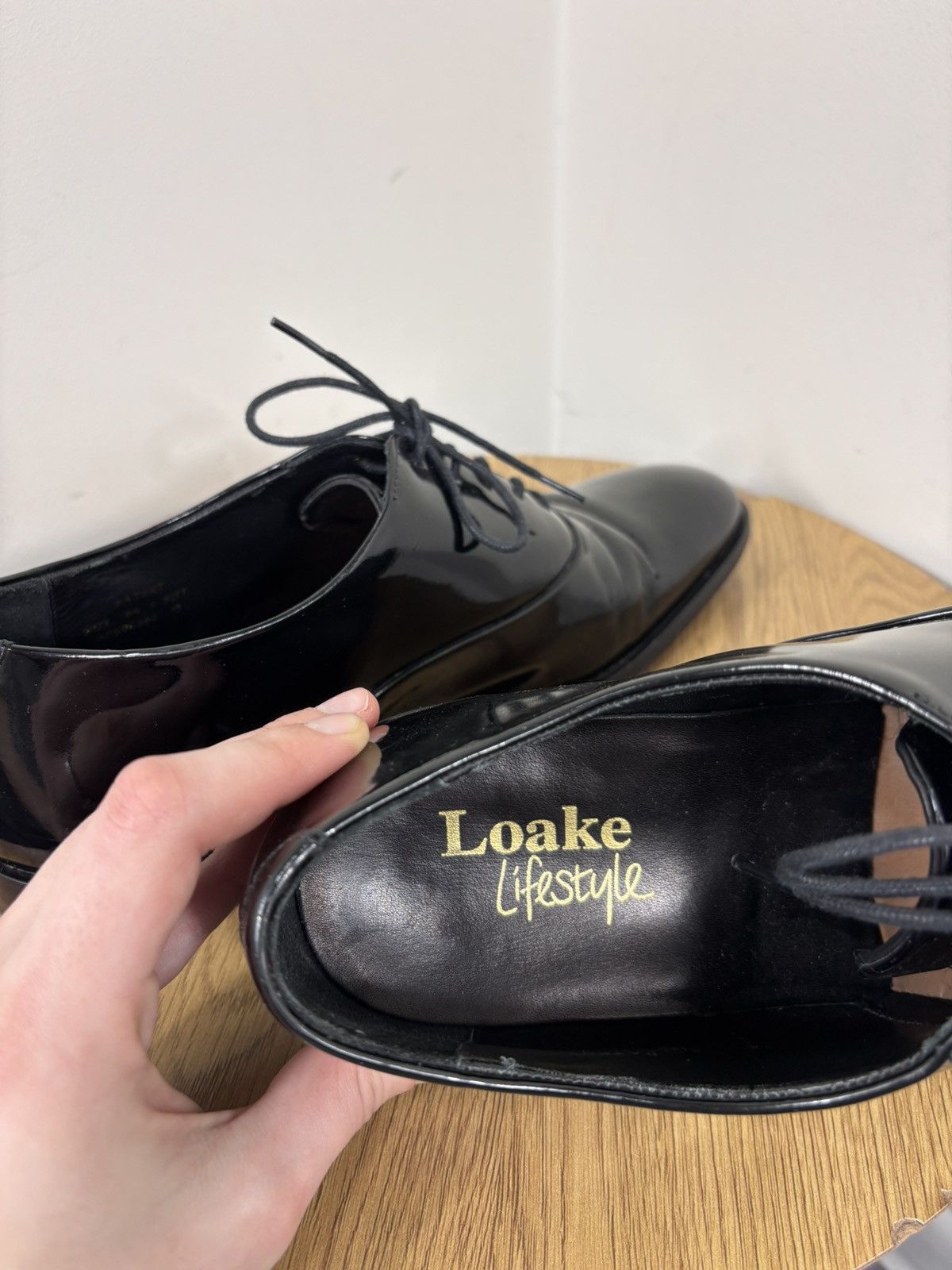 Loake Loake Lifestyle Men’s Black Patent Leather Dress Shoes Size US 9.5 / EU 42-43 - 18 Thumbnail