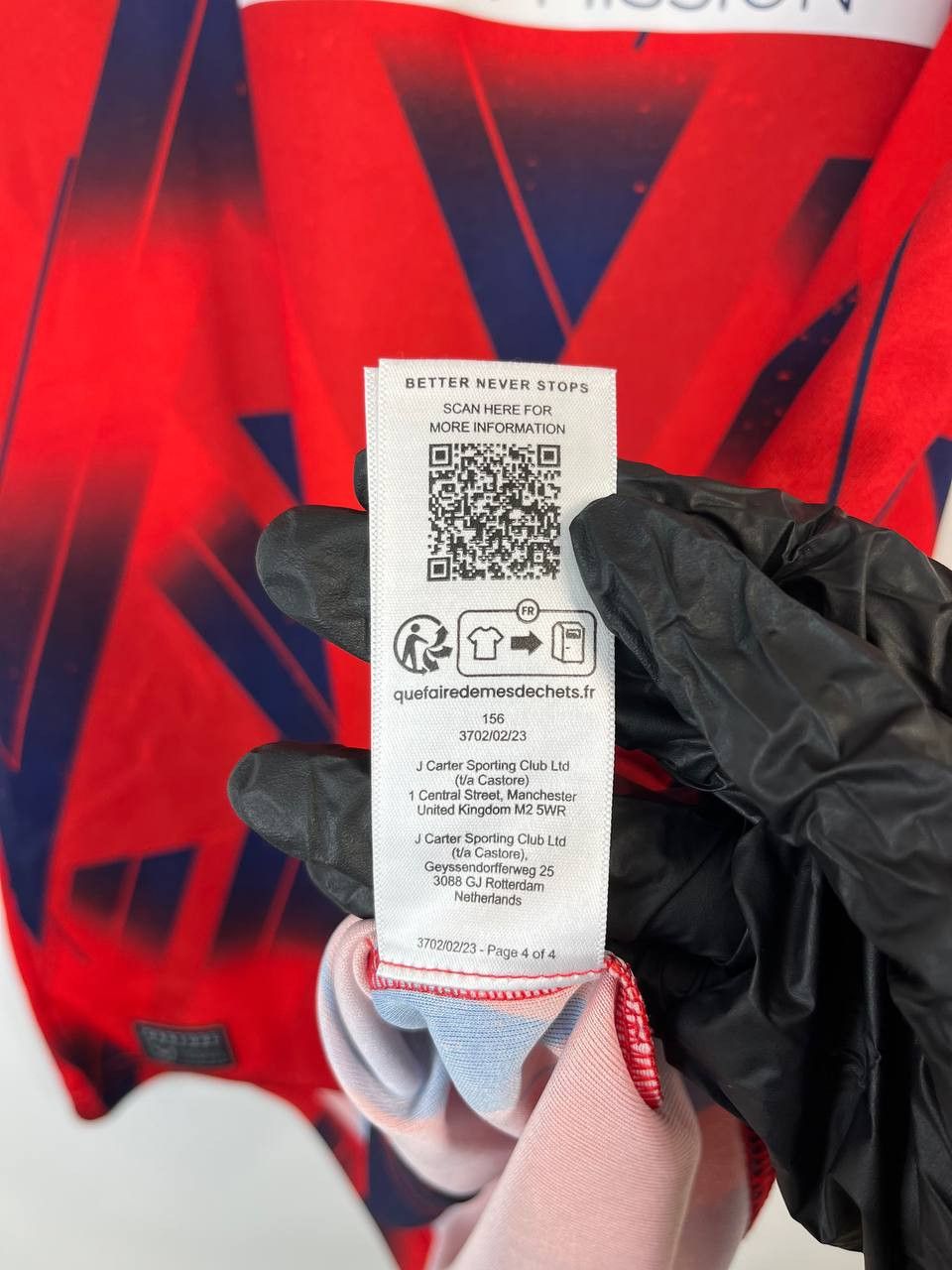 Castore RANGERS FC 2022/23 Third Shirt Castore Red Football Size M Size US M / EU 48-50 / 2 - 4 Thumbnail