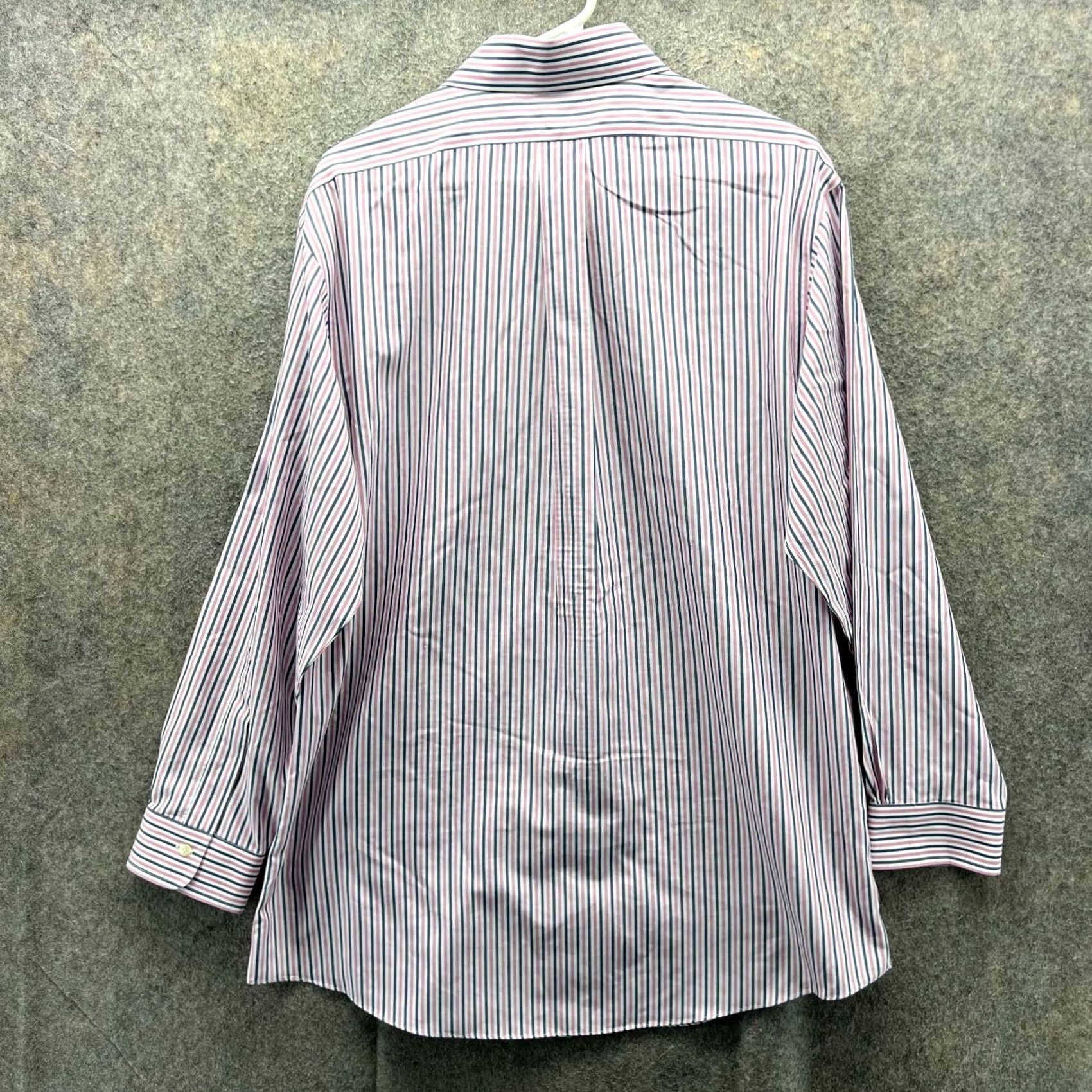 Brooks Brothers VINTAGE Brooks Brothers Shirt Mens 17 33 Pink Button-Down Preppy Striped Regent Cotton Size US XL / EU 56 / 4 - 2 Thumbnail