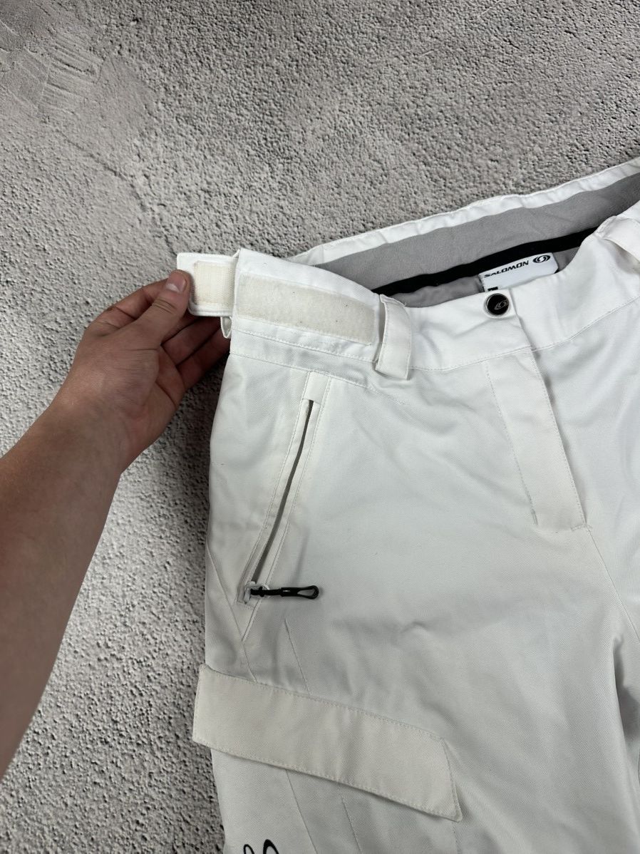 Salomon × Vintage Woman’s Salomon Clima Pro White Ski Shell Snow Pants Size 34" / US 12 / IT 48 - 6 Thumbnail