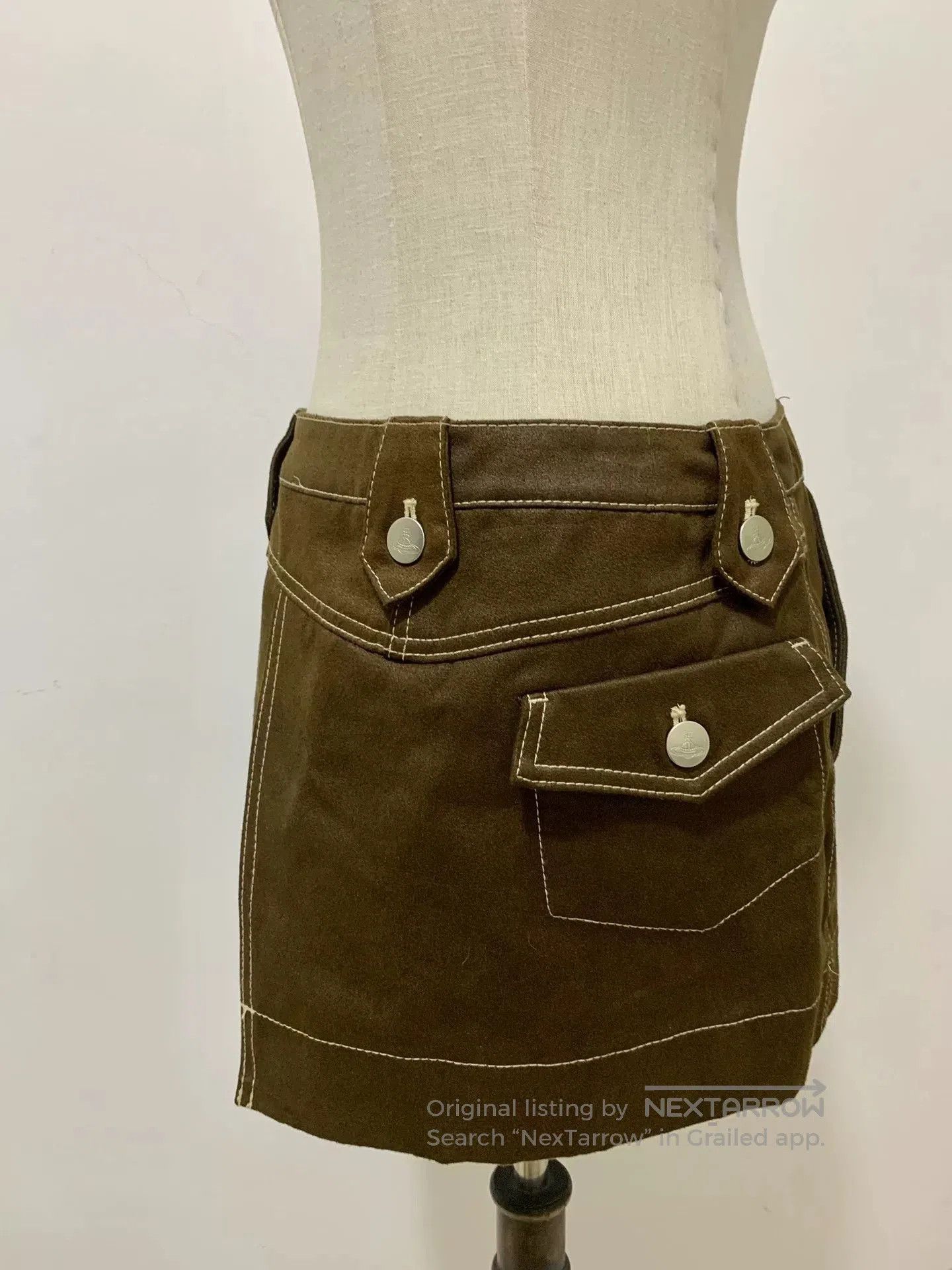 Vivienne Westwood vivienne westwood brown suede mini skirt. Size 22" - 4 Thumbnail