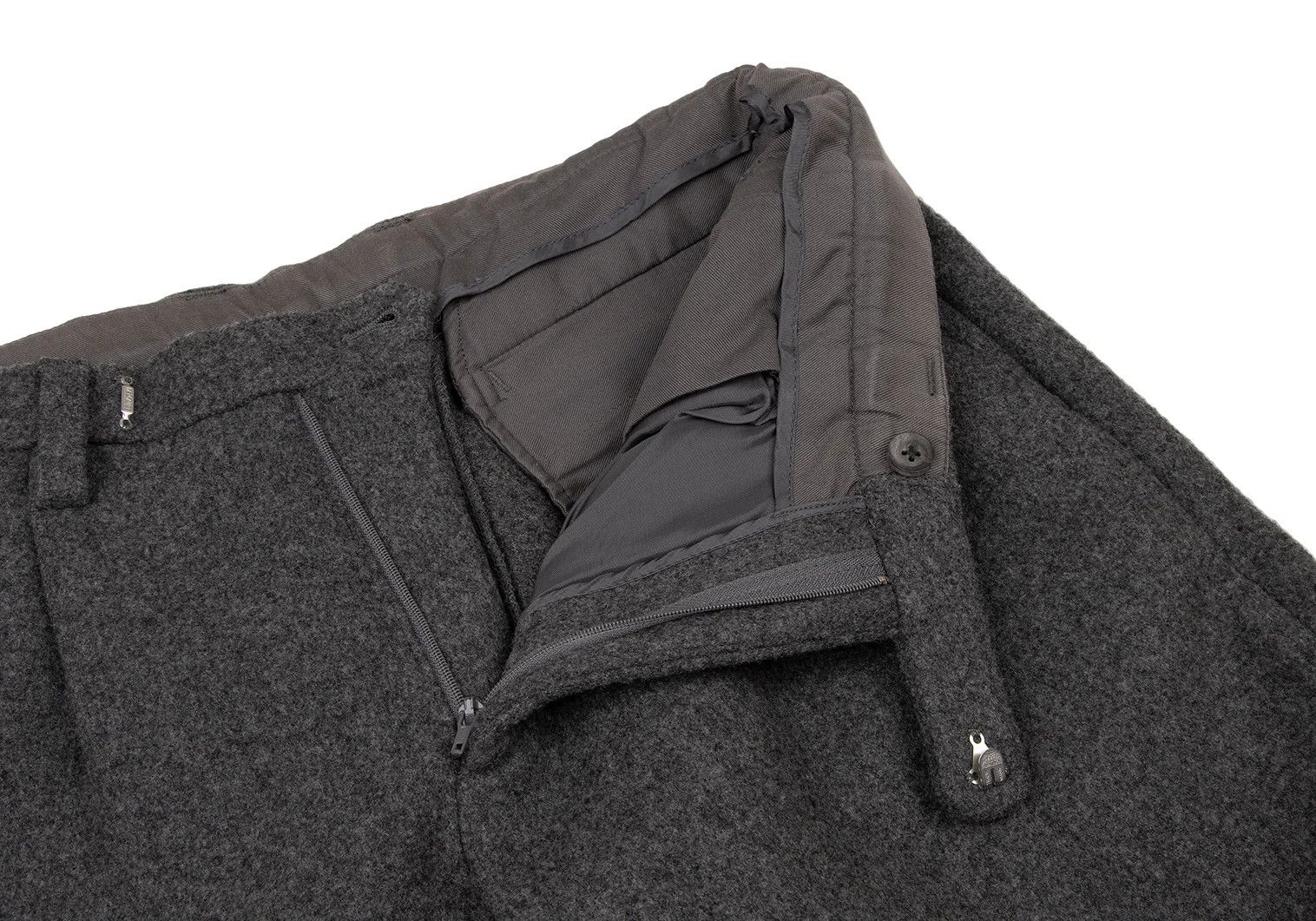 Kolor Cutting Hem Melton Pants in Gray Size US 32 / EU 48 - 3 Thumbnail