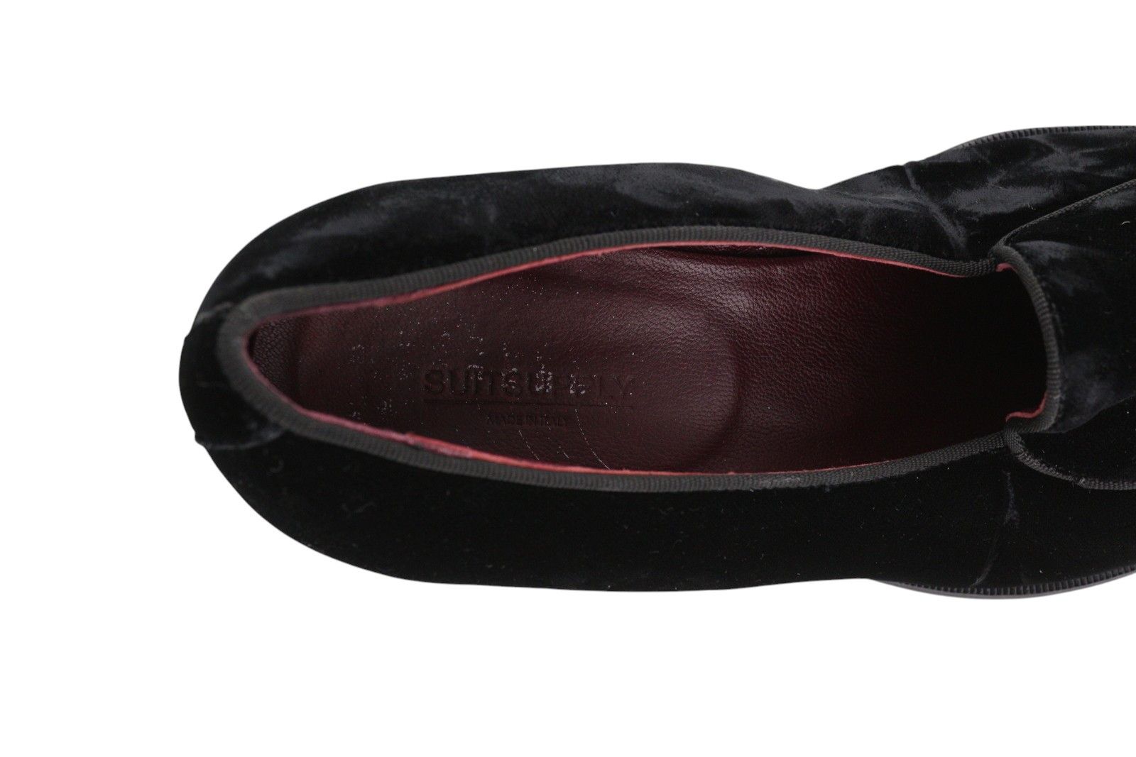 Suitsupply EU39 Black Velour Almond Toe Slip On Shoes 83577 Size US 6 / EU 39 - 9 Thumbnail