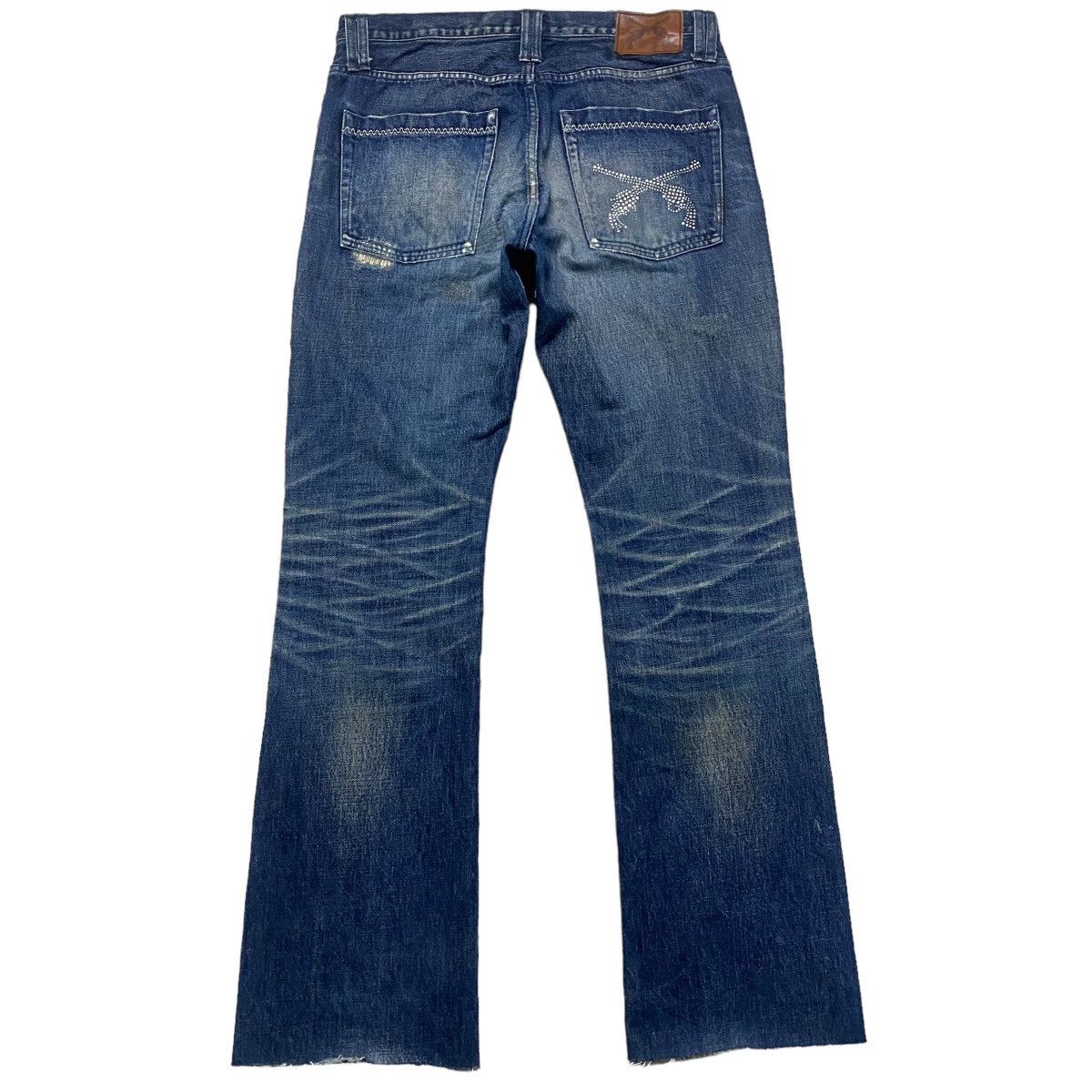 roarguns Roarguns Distressed Denim Flare Jeans Size US 34 / EU 50 - 1 Thumbnail
