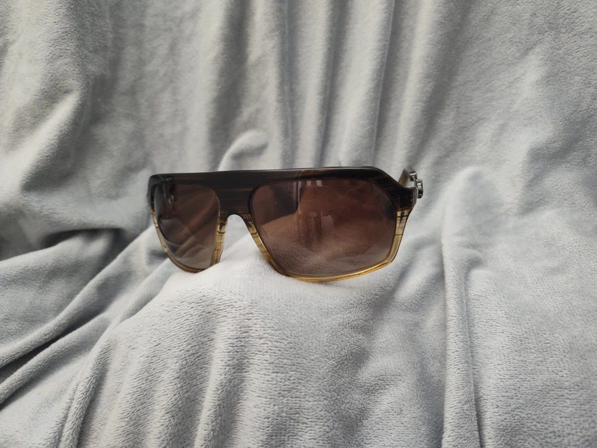 Chrome Hearts Chrome Hearts Nooner Sunglasses Brown Leather Aviator Size ONE SIZE - 5 Thumbnail