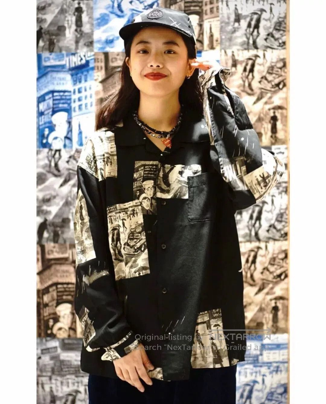 Porter Classic aloha long shirt with vintage prints. Size US L / EU 52-54 / 3 - 6 Thumbnail