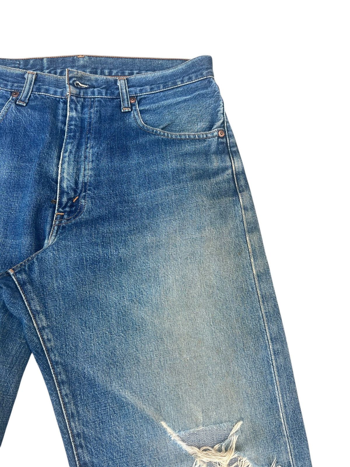 Levi's 90s Levi’s 503B XX Big E Distress Denim Selvedge Jeans Size US 32 / EU 48 - 11 Thumbnail