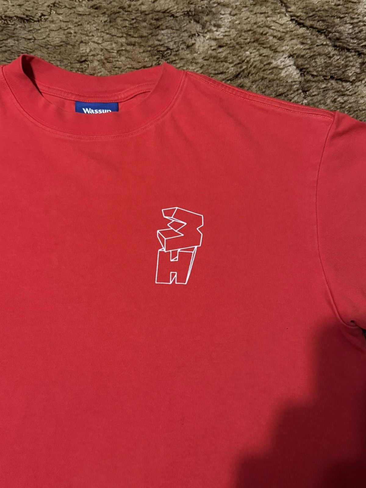 Vintage Wassup House Streetwear Logo Tee Red Medium Size US M / EU 48-50 / 2 - 3 Thumbnail