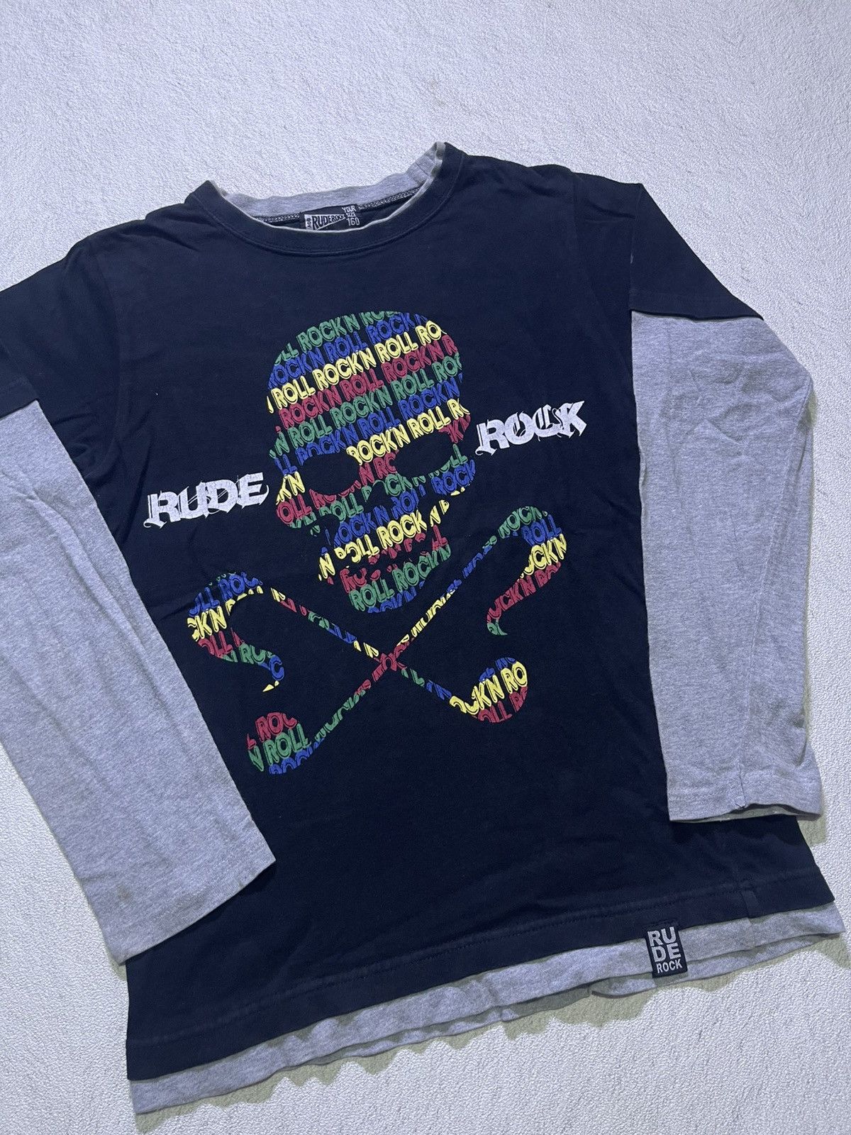 Japanese Brand Y2K RUDE ROCK long sleeve tshirt punk style Size US S / EU 44-46 / 1 - 2 Thumbnail