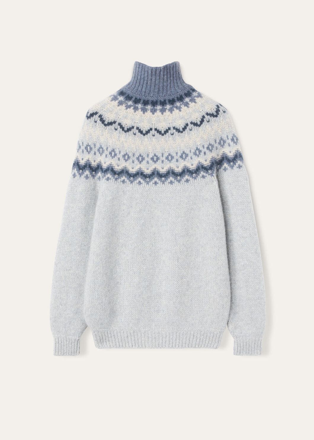 Loro Piana o1w1db10825 FAO5135 Alpe Pile Turtleneck Sweater Light Blue Size S / US 4 / IT 40 - 6 Thumbnail
