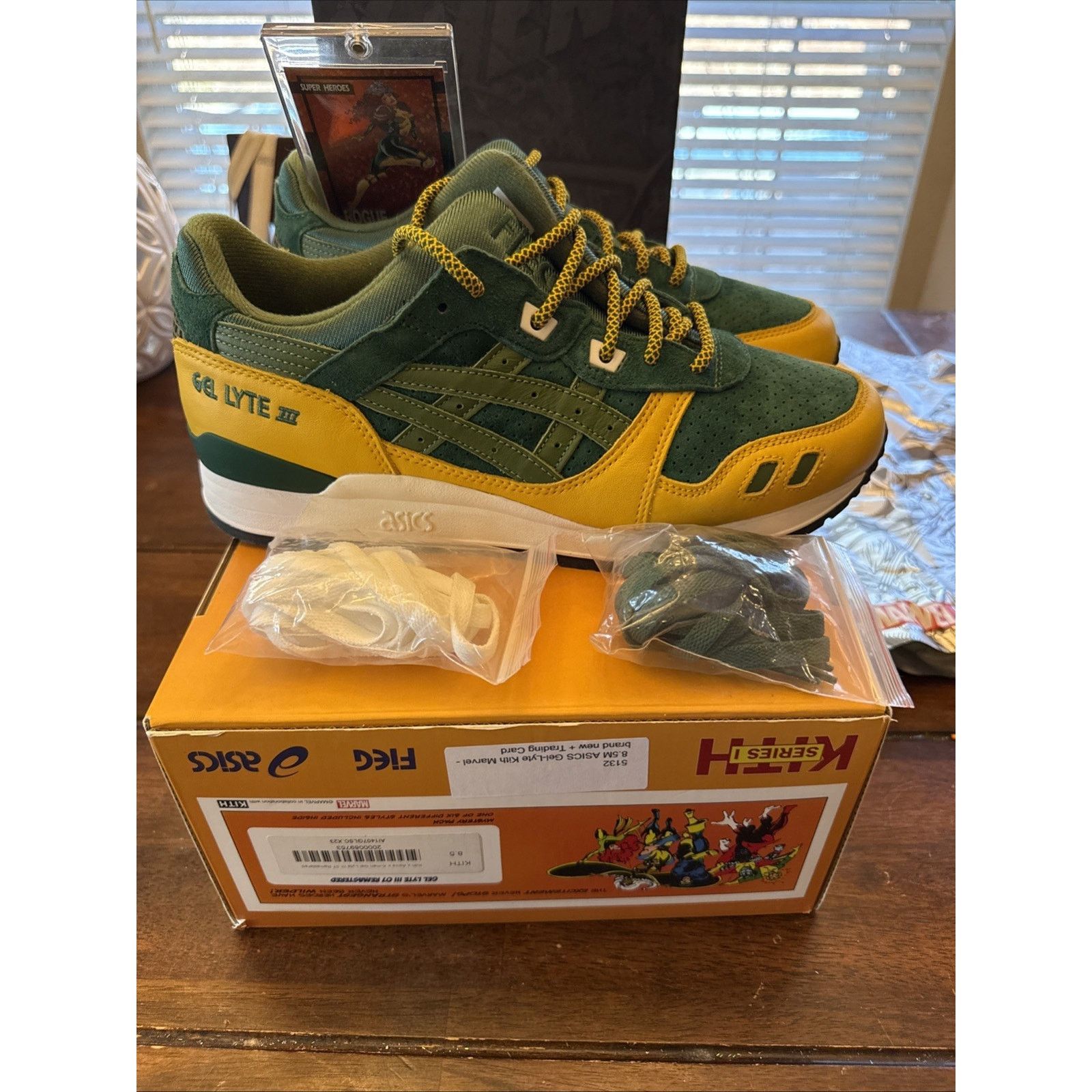 Asics Kith marvel Rogue Series 1 Box Set With Trading Card NEW, Size US 8.5 / EU 41-42 - 13 Thumbnail