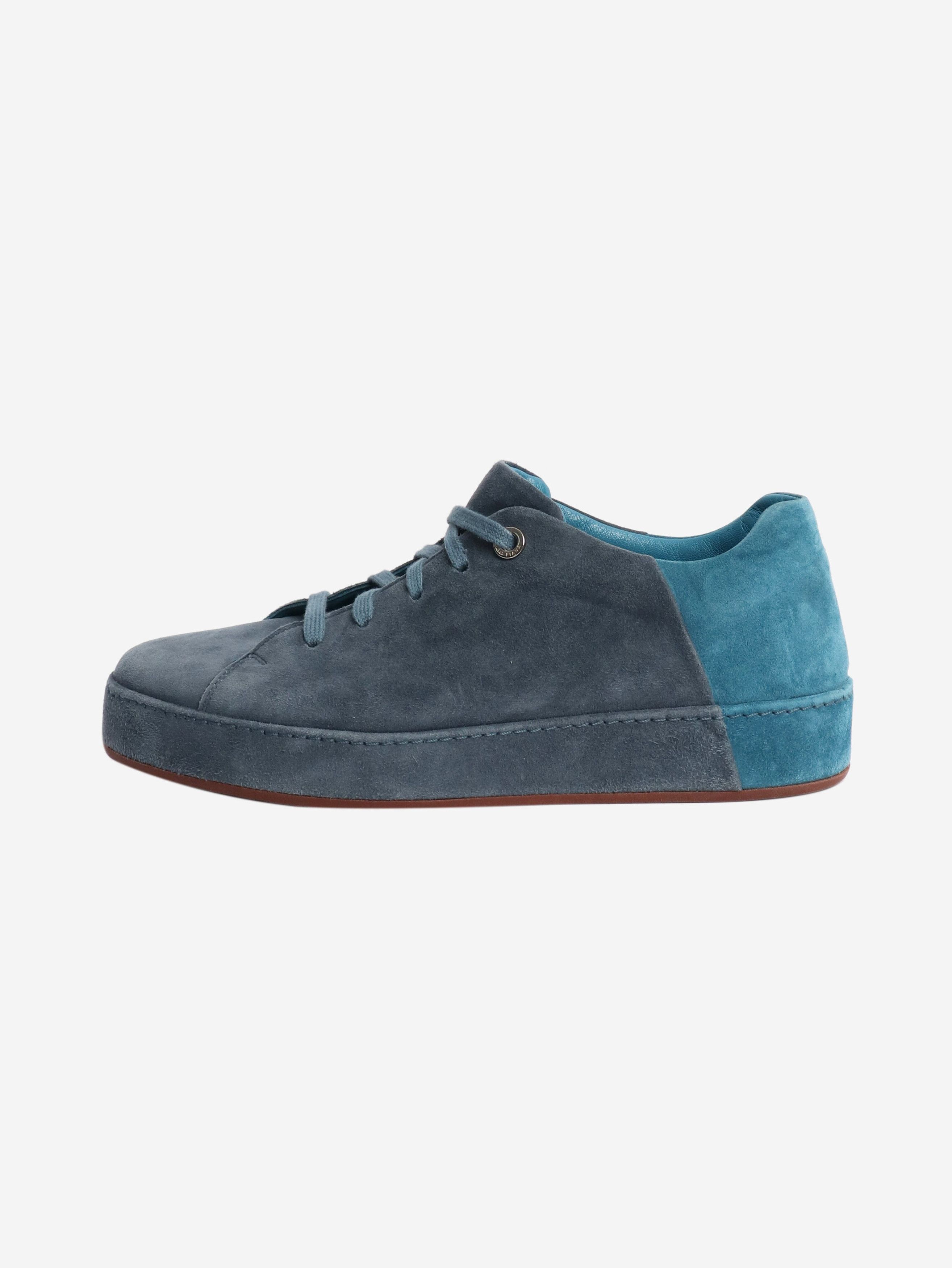 Loro Piana Blue suede trainers - EU 39 Size US 8 / IT 38 - 1 Thumbnail