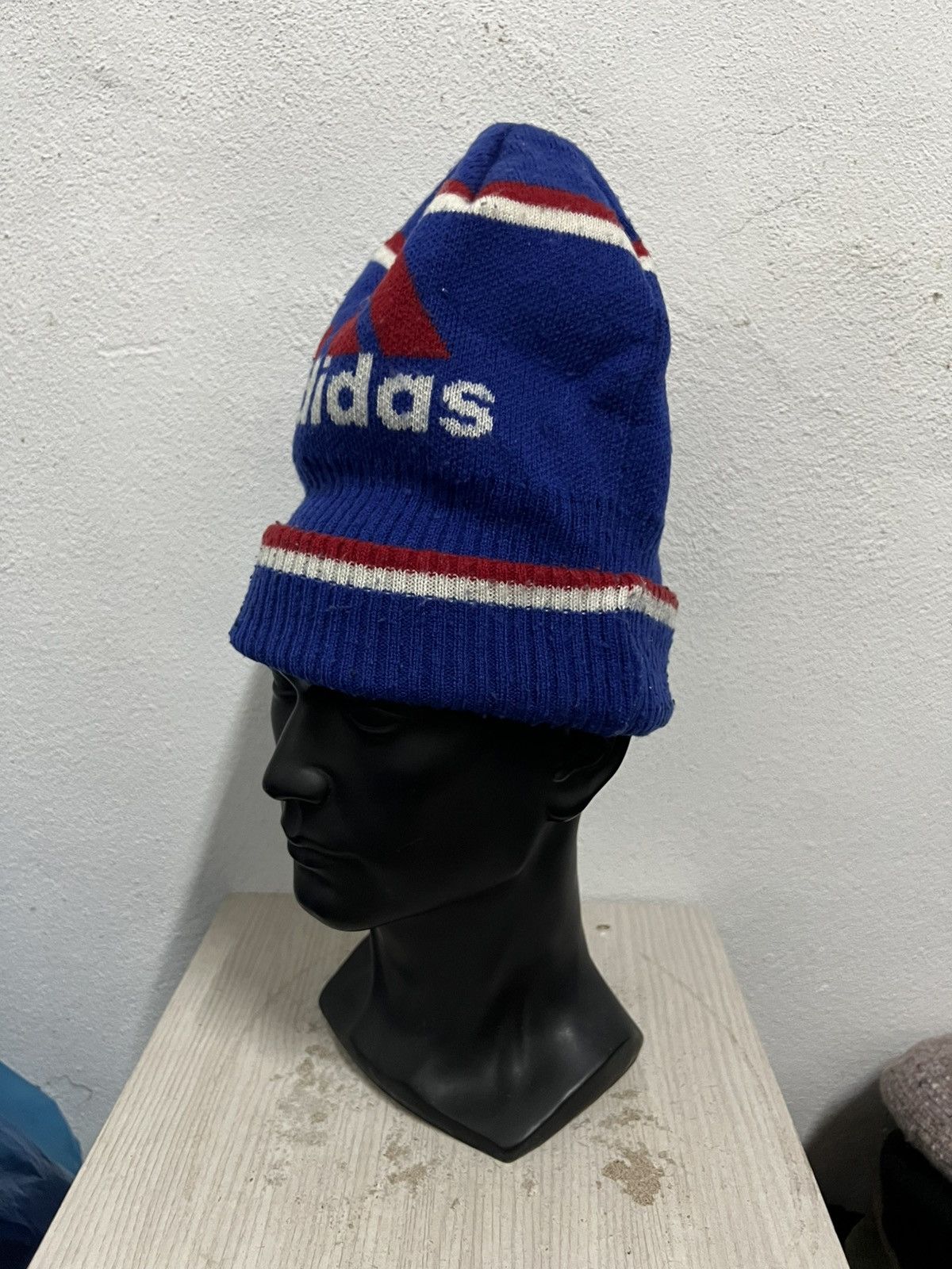 Adidas Vintage Adidas Spell Out Beanie Hat Size ONE SIZE - 3 Thumbnail
