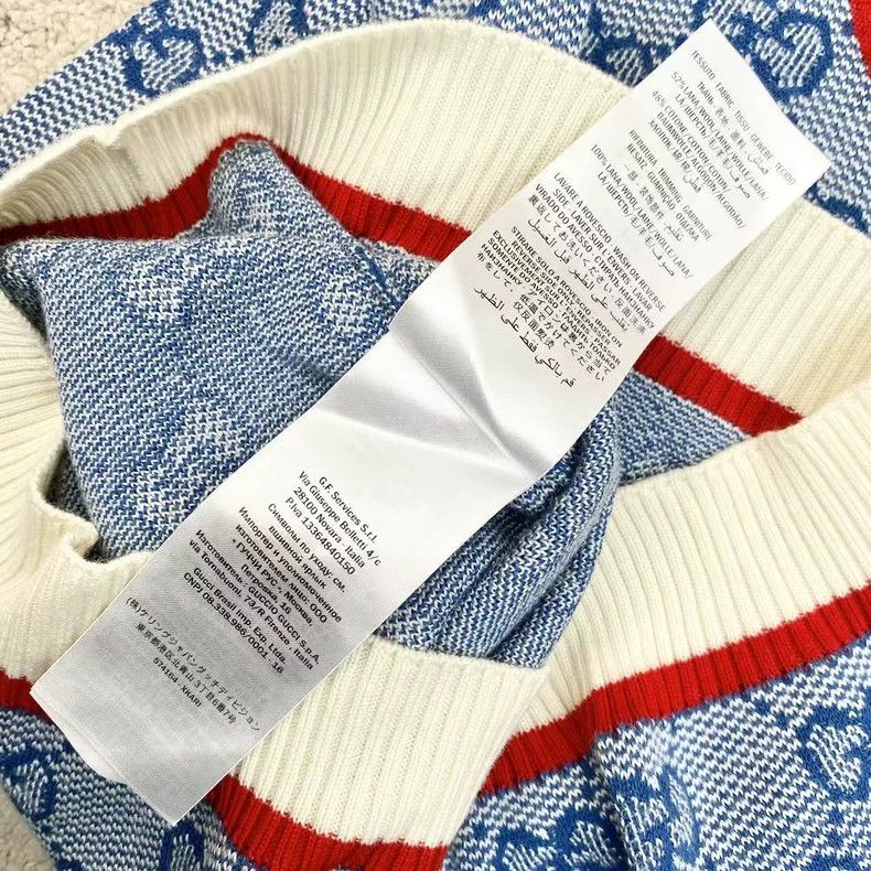 Gucci Gucci Blue and white gg full-print knitted short sleeves Size M / US 6-8 / IT 42-44 - 5 Thumbnail