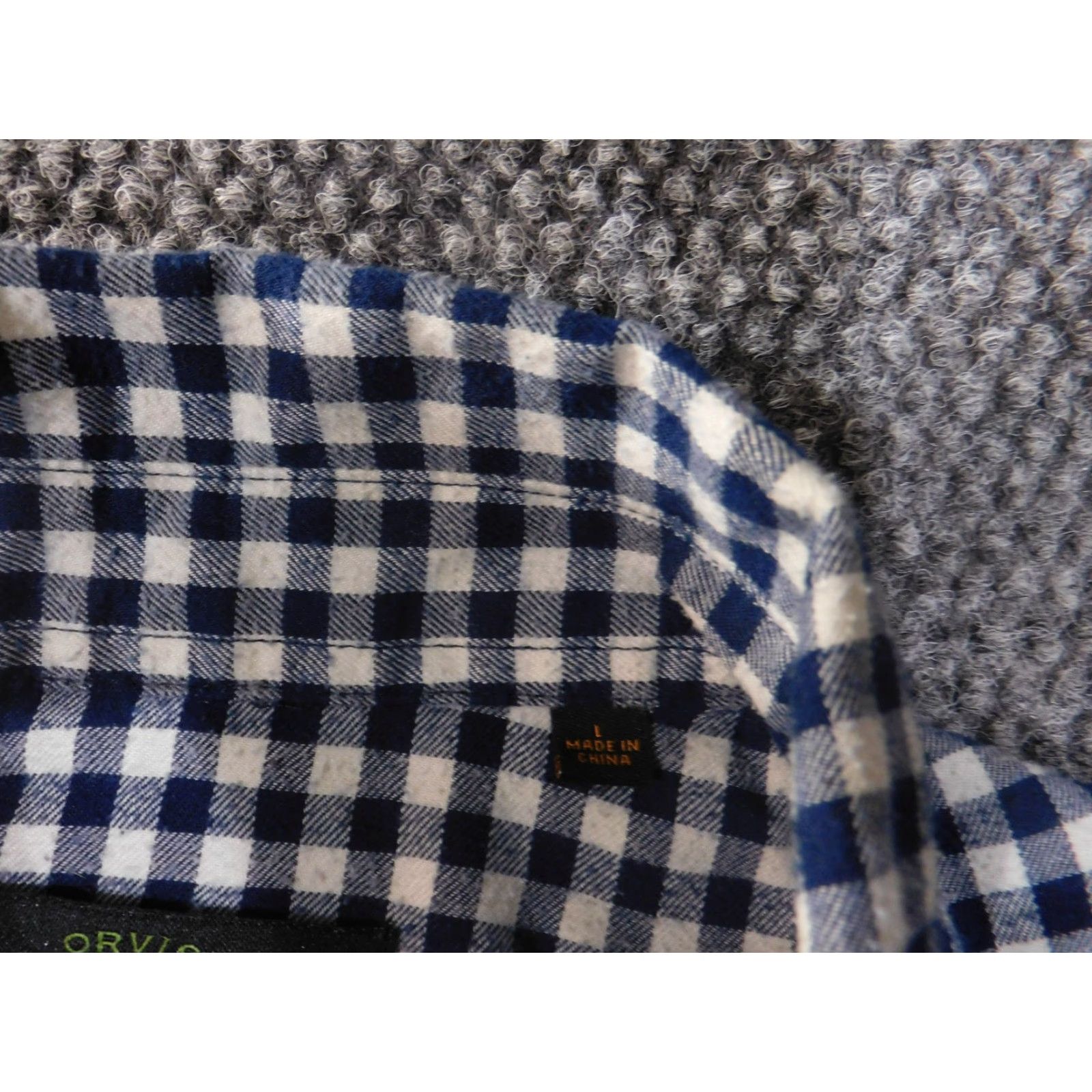 Orvis Orvis Trout Bum Shirt Mens Large Blue White Gingham Check Flannel Shirt Button-Up Lightweight Outdoor Fishing Size US L / EU 52-54 / 3 - 6 Thumbnail
