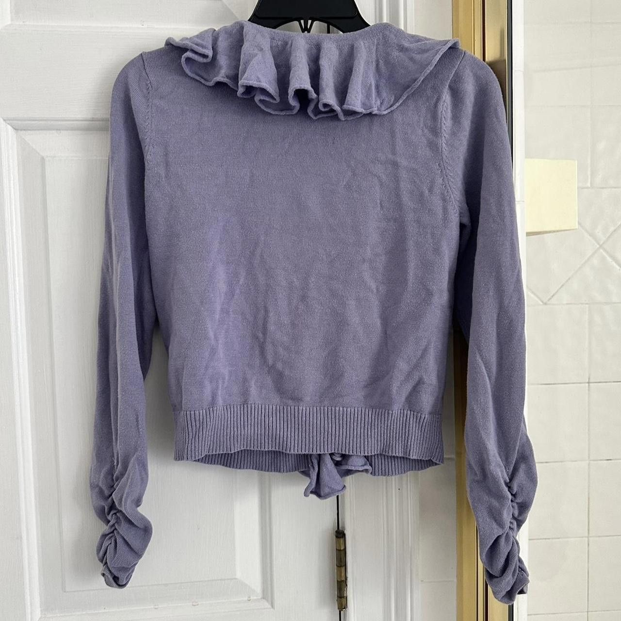 Designer INC International Concepts Women's Purple Cardigan Size M / US 6-8 / IT 42-44 - 2 Thumbnail