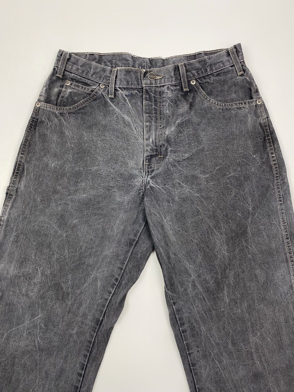 Dickies Dickies Loose Fit Washed Grey Carpenter Denim Pants 34X30 Size US 34 / EU 50 - 4 Thumbnail