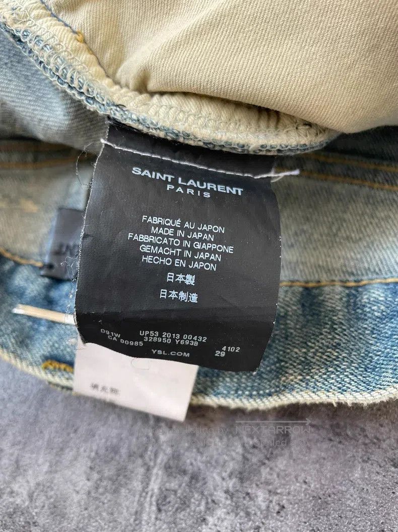 Saint Laurent Paris Saint Laurent Paris Double knee worn-out big destruction Size US 29 - 7 Thumbnail