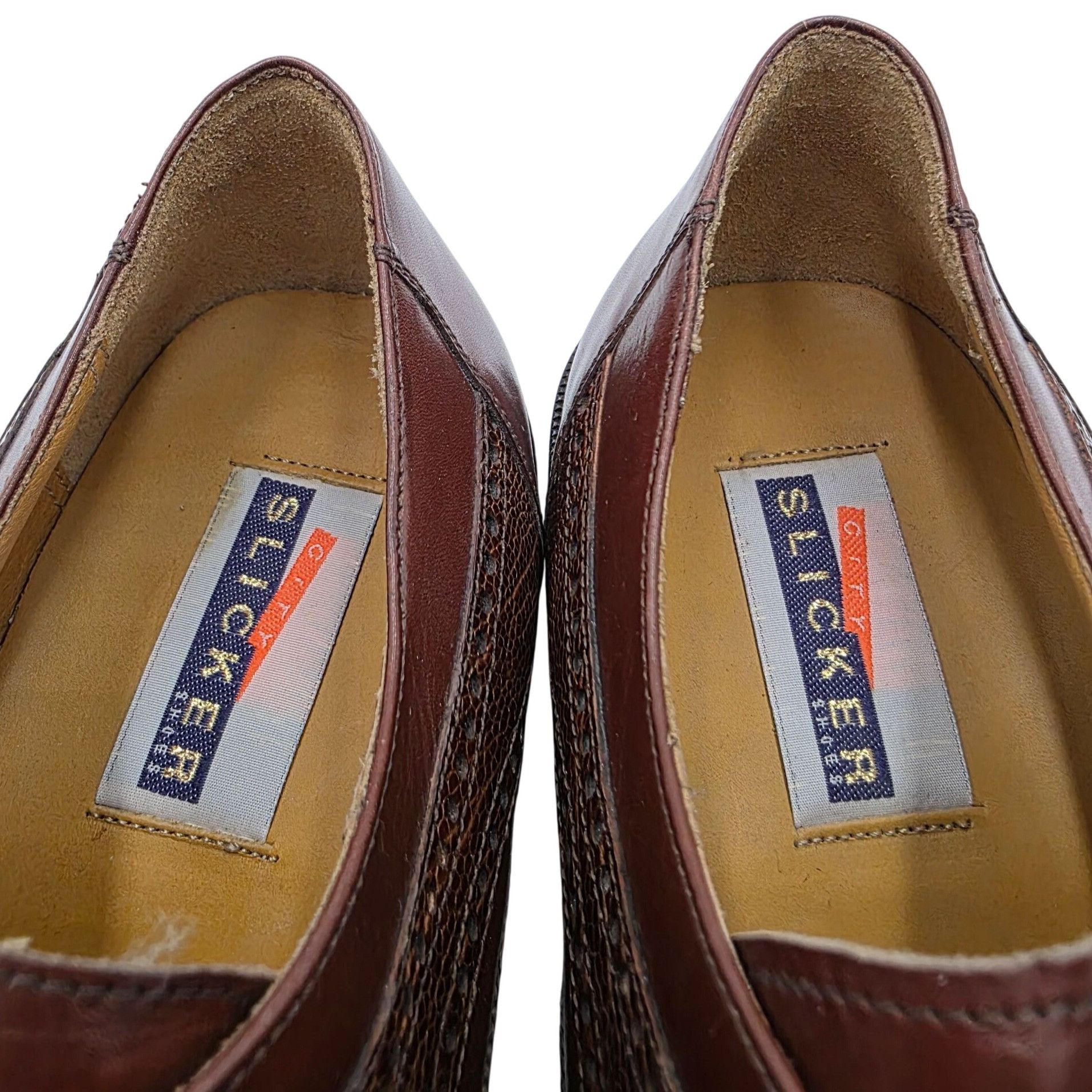 Other NEW Vintage Exotic Ostrich Leg Dress Shoe City Slicker Brown Size US 8 / EU 41 - 4 Thumbnail