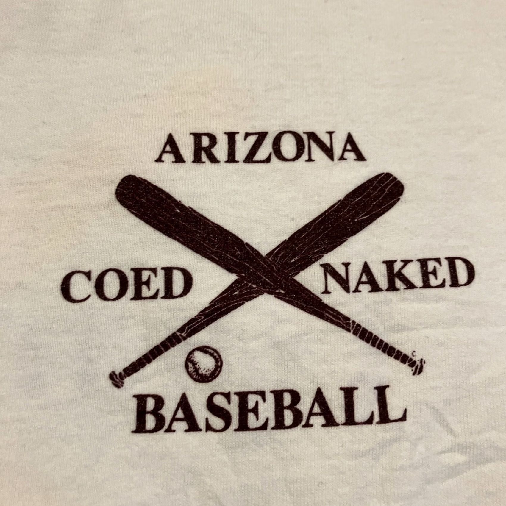 Vintage VINTAGE Arizona State Coed Naked Baseball T Shirt RARE Single Stitch XL Size US XL / EU 56 / 4 - 2 Thumbnail