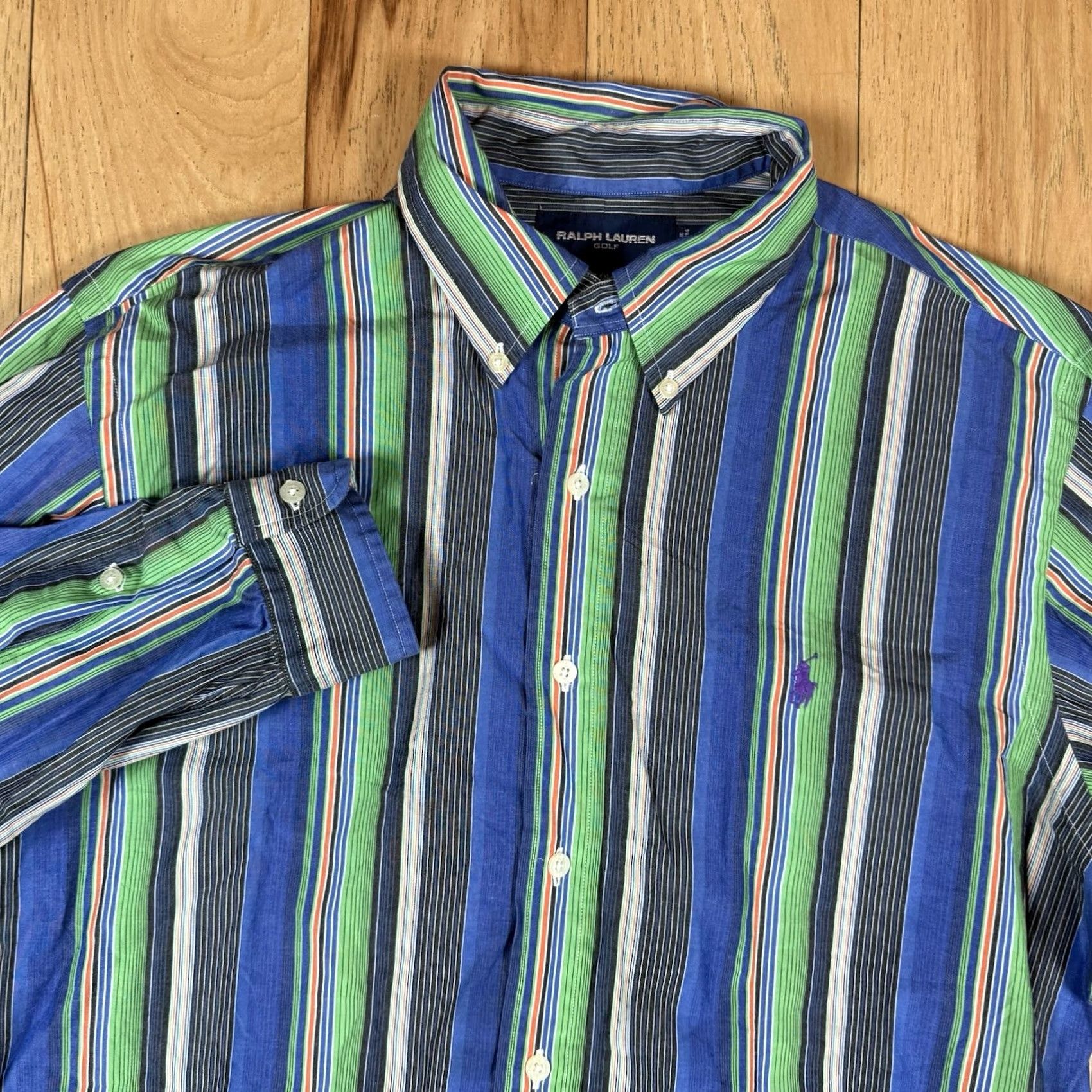Polo Ralph Lauren VTG Polo Ralph Lauren Golf Button-Up Shirt Mens Large Multicolor Stripe Long Sleeve L Shirt Mens Mens Shirts Size US L / EU 52-54 / 3 - 3 Thumbnail